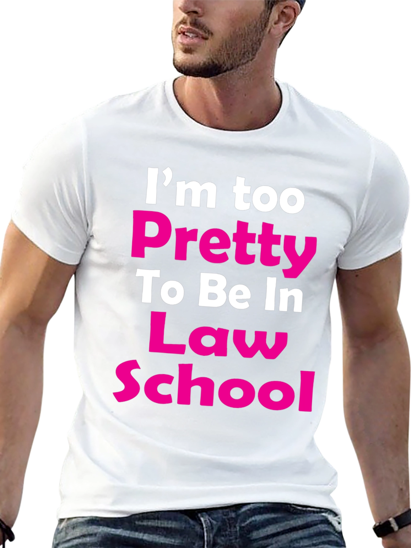 Black I'm Too Pretty Law School T-Shirt view 13