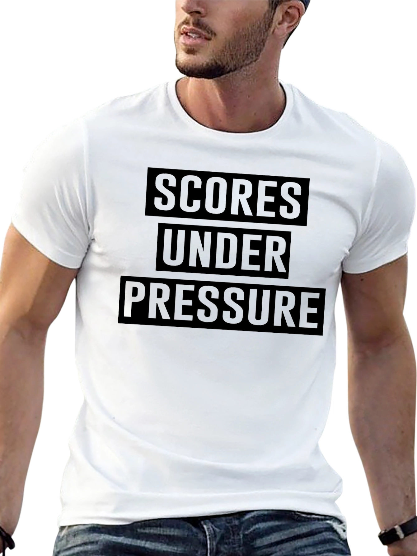 Black Scores Under Pressure Graphic Tee - Black view 13