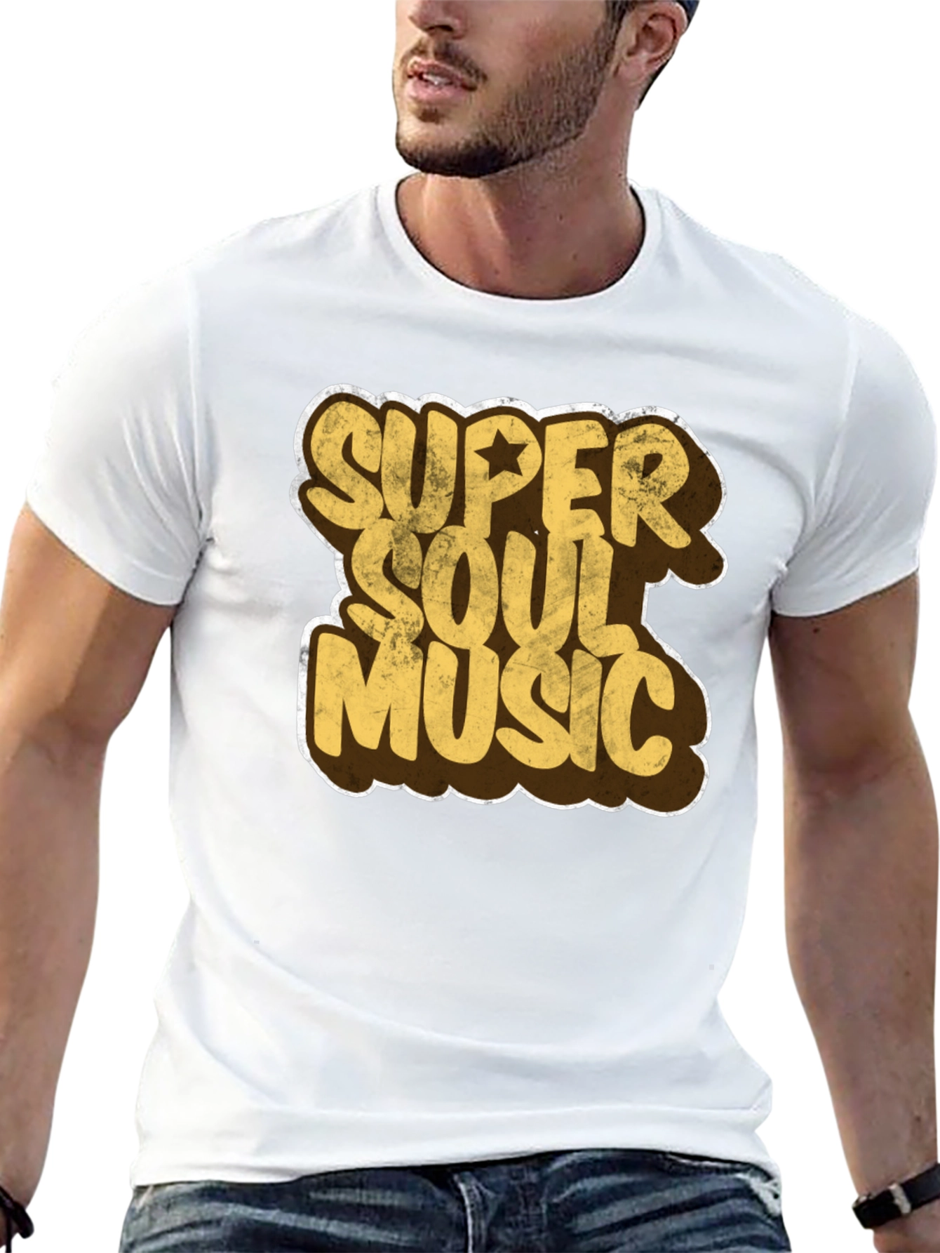 Black Super Soul Music Graphic T-Shirt view 13