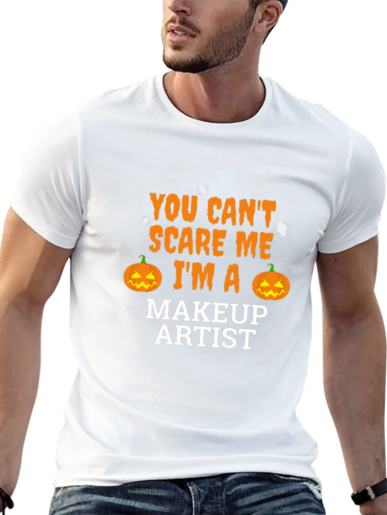 Black Makeup Artist Halloween Graphic T-Shirt view 13