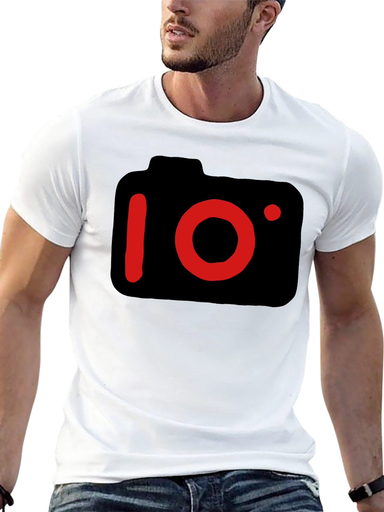 Black Camera Graphic Black T-Shirt view 13