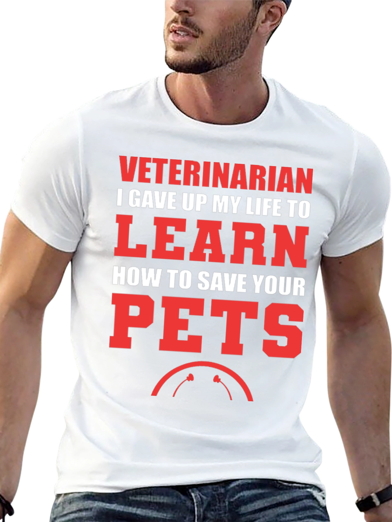 Black Veterinarian Save Your Pets T-Shirt view 13