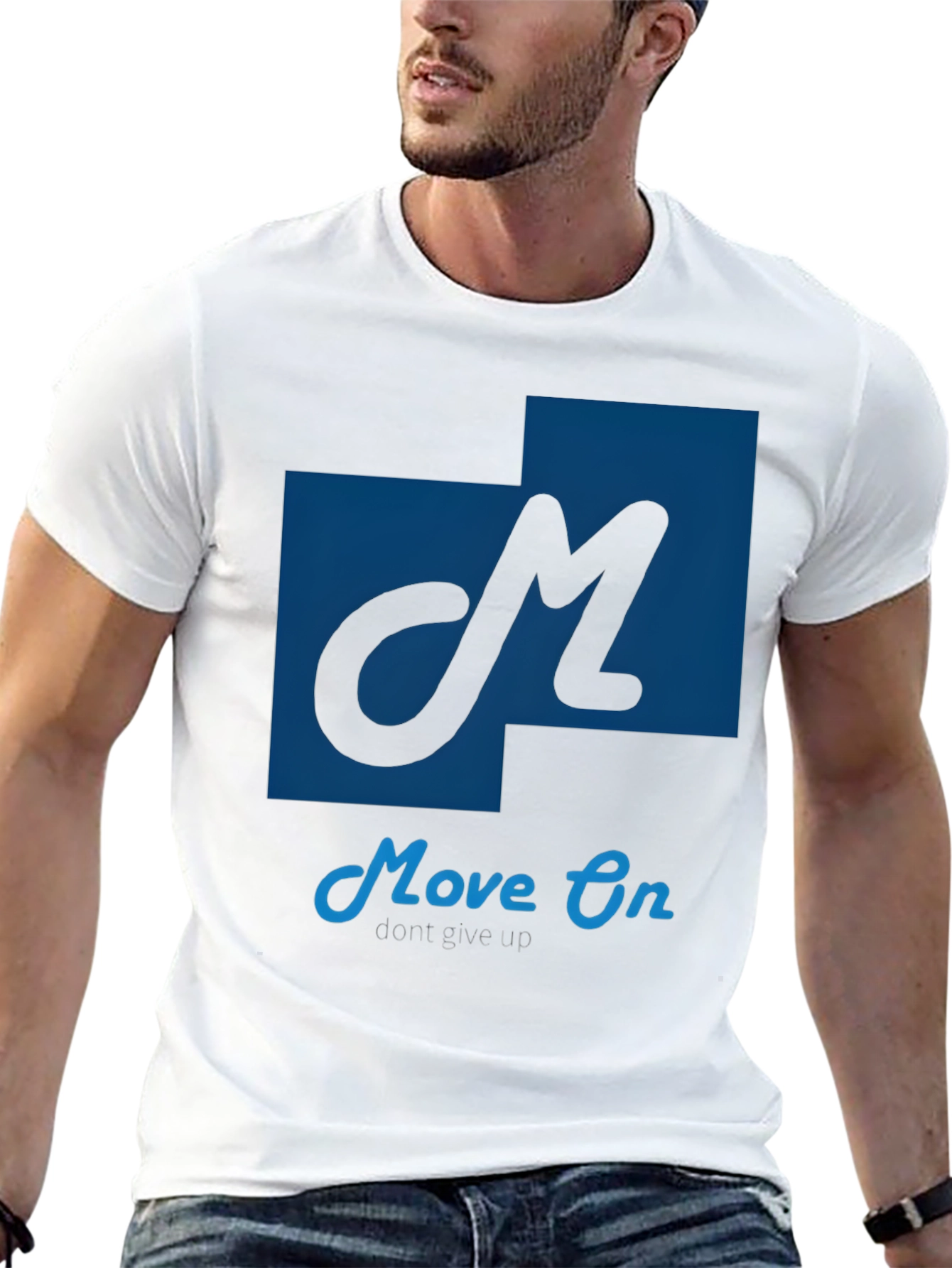 Black Move On Graphic T-Shirt - Motivational Design view 13