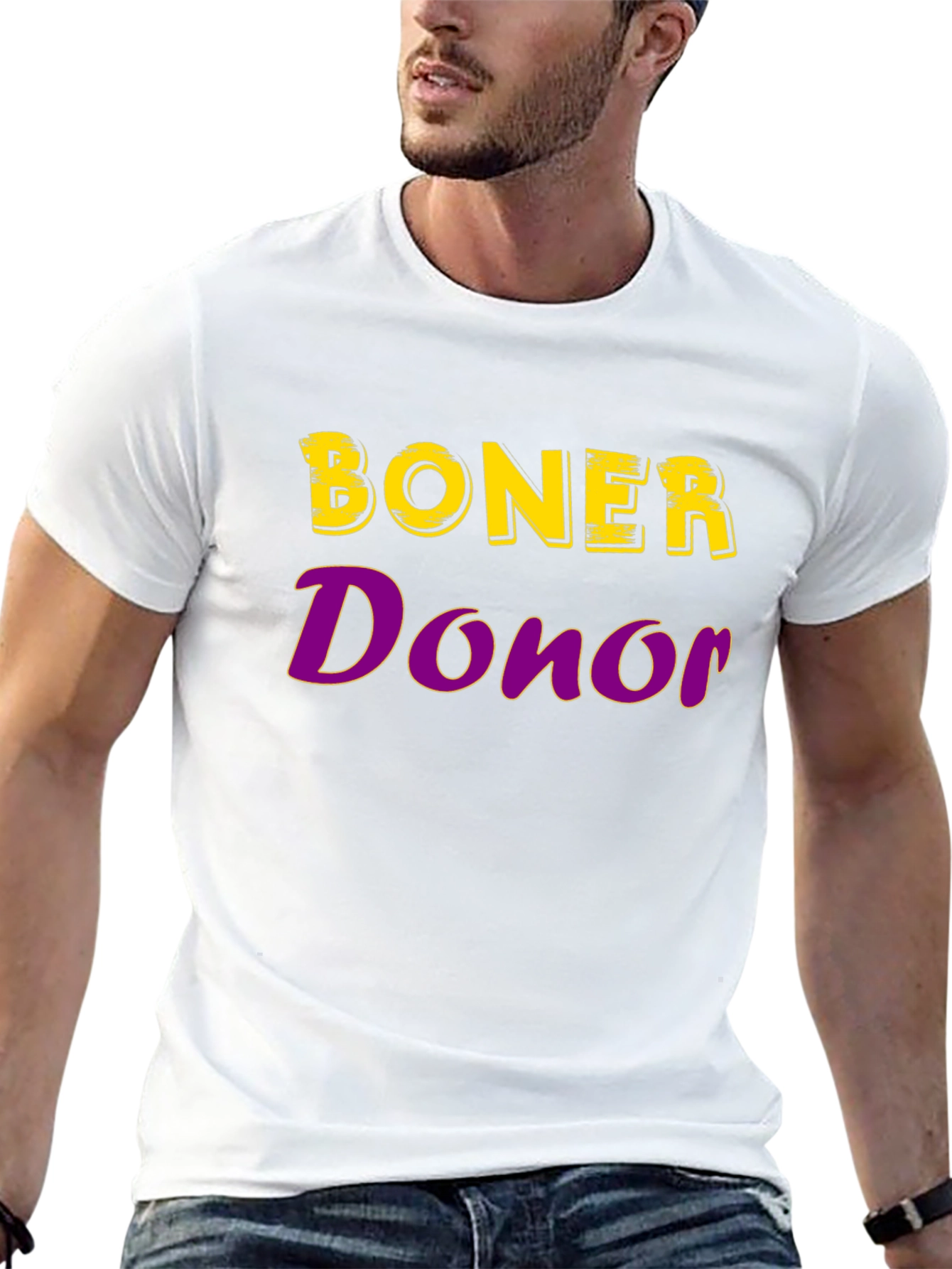 Black Boner Donor Funny Graphic T-Shirt view 13