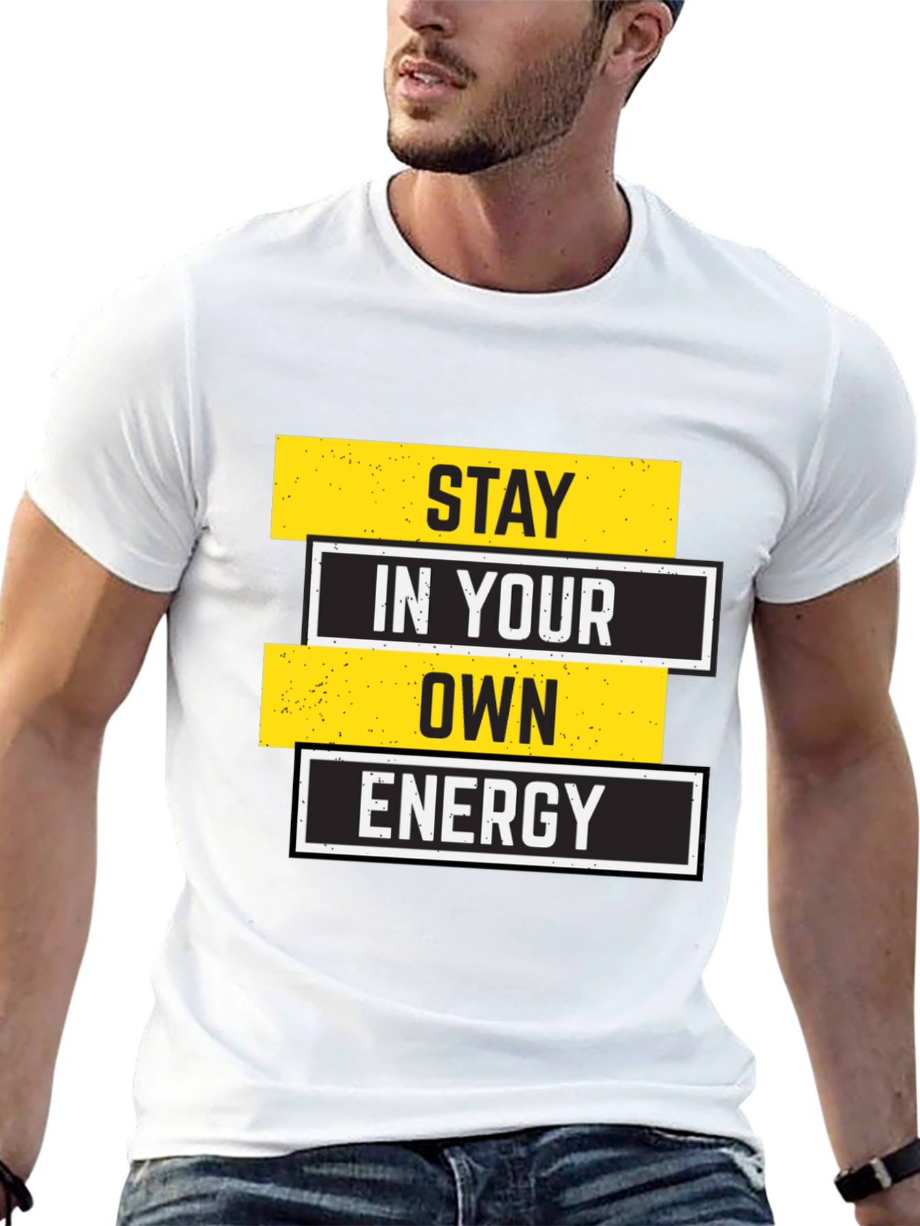 Black Stay in Your Own Energy Graphic Tee view 13