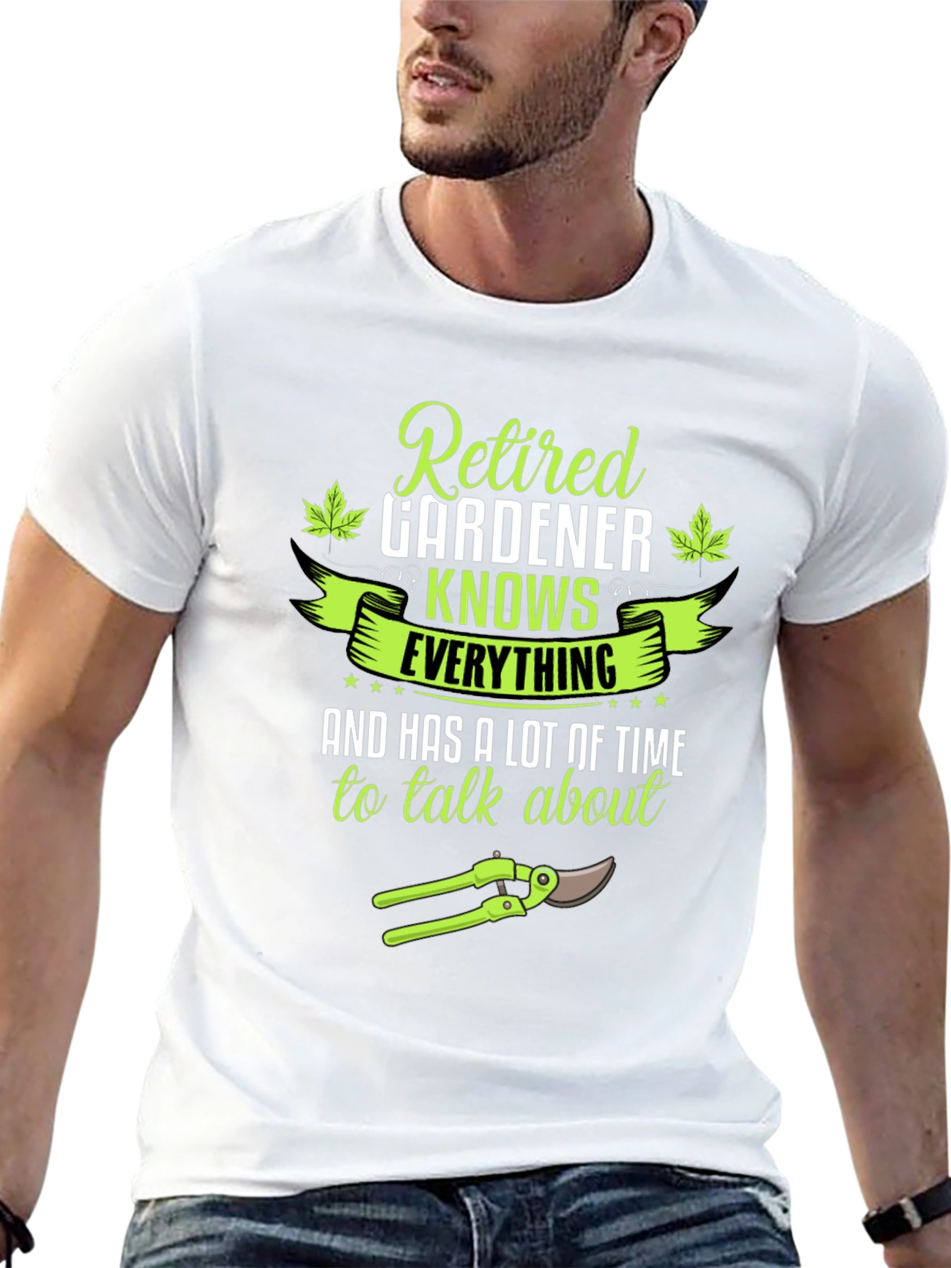 Black Retired Gardener T-Shirt - Knows Everything view 13