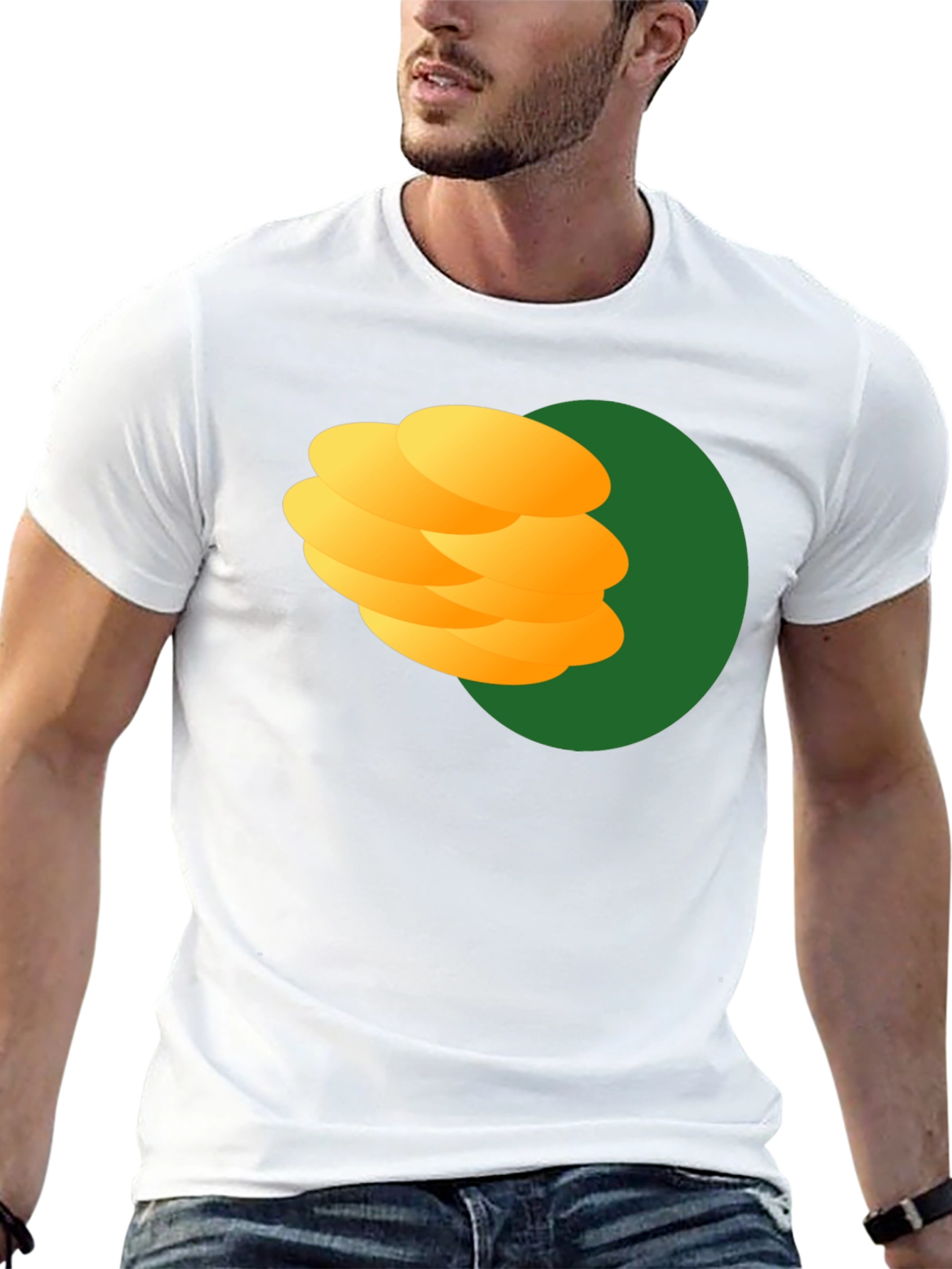 Stack of Pancakes Graphic Black T-Shirt - 13