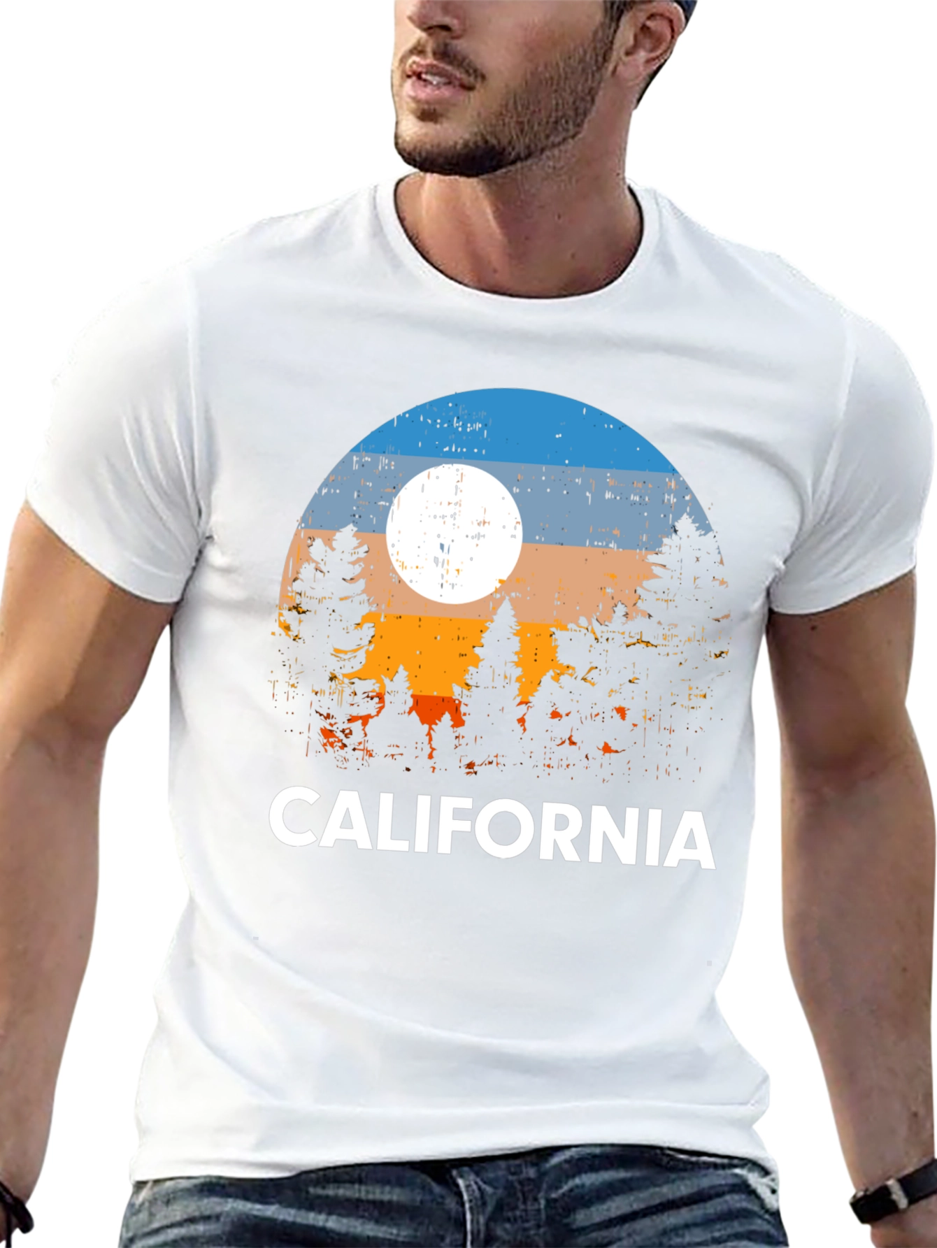 Black California Sunset Graphic T-Shirt view 13