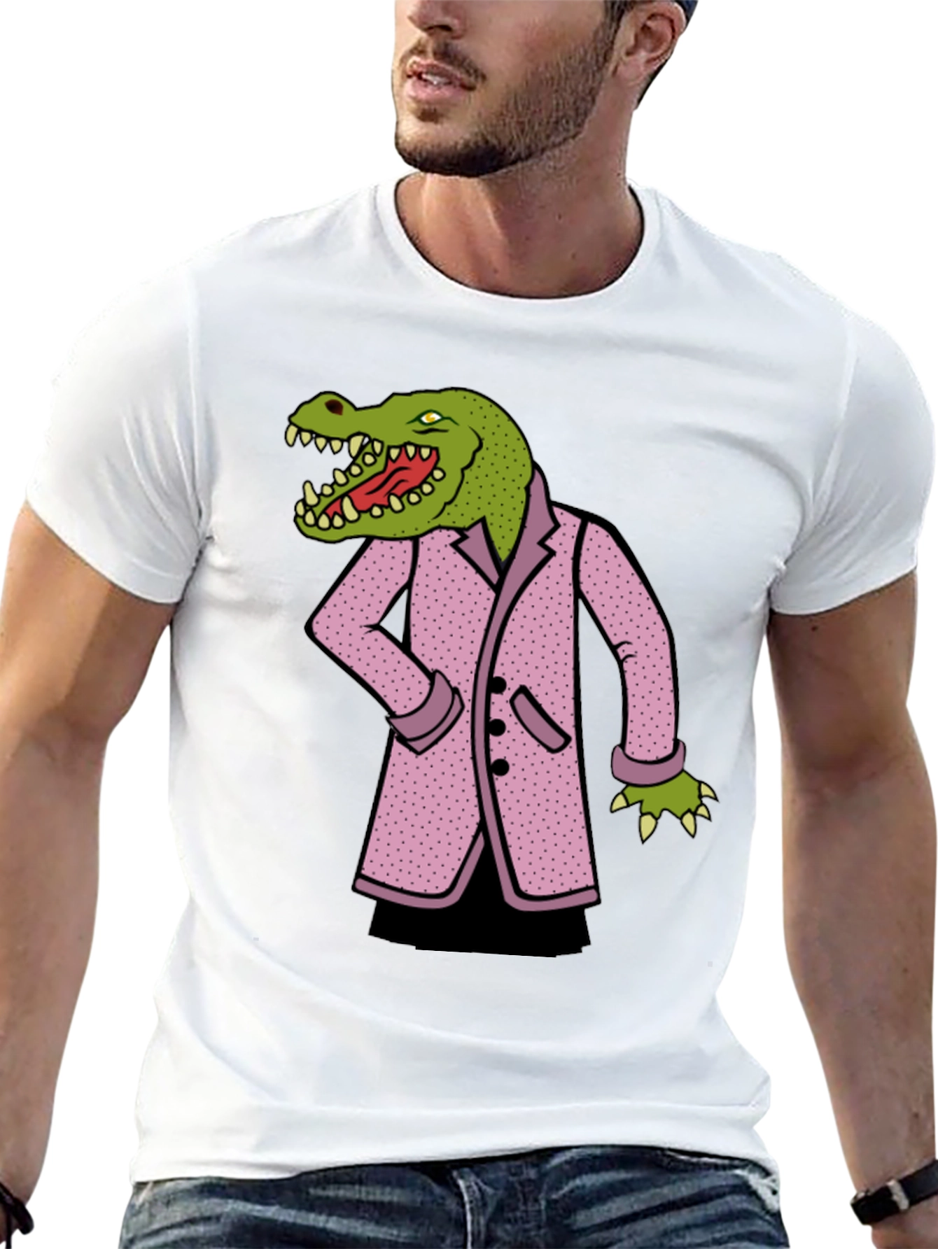 Black Gator in a Suit T-Shirt view 13