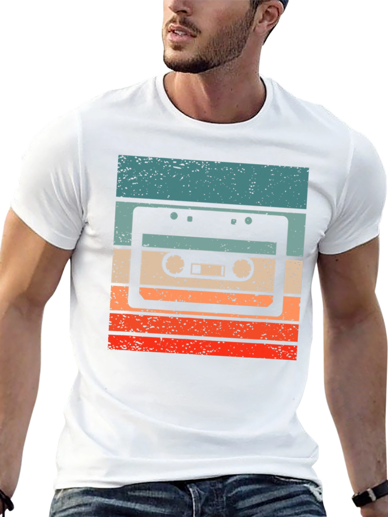 Black Retro Cassette Tape T-Shirt - Vintage Style view 13