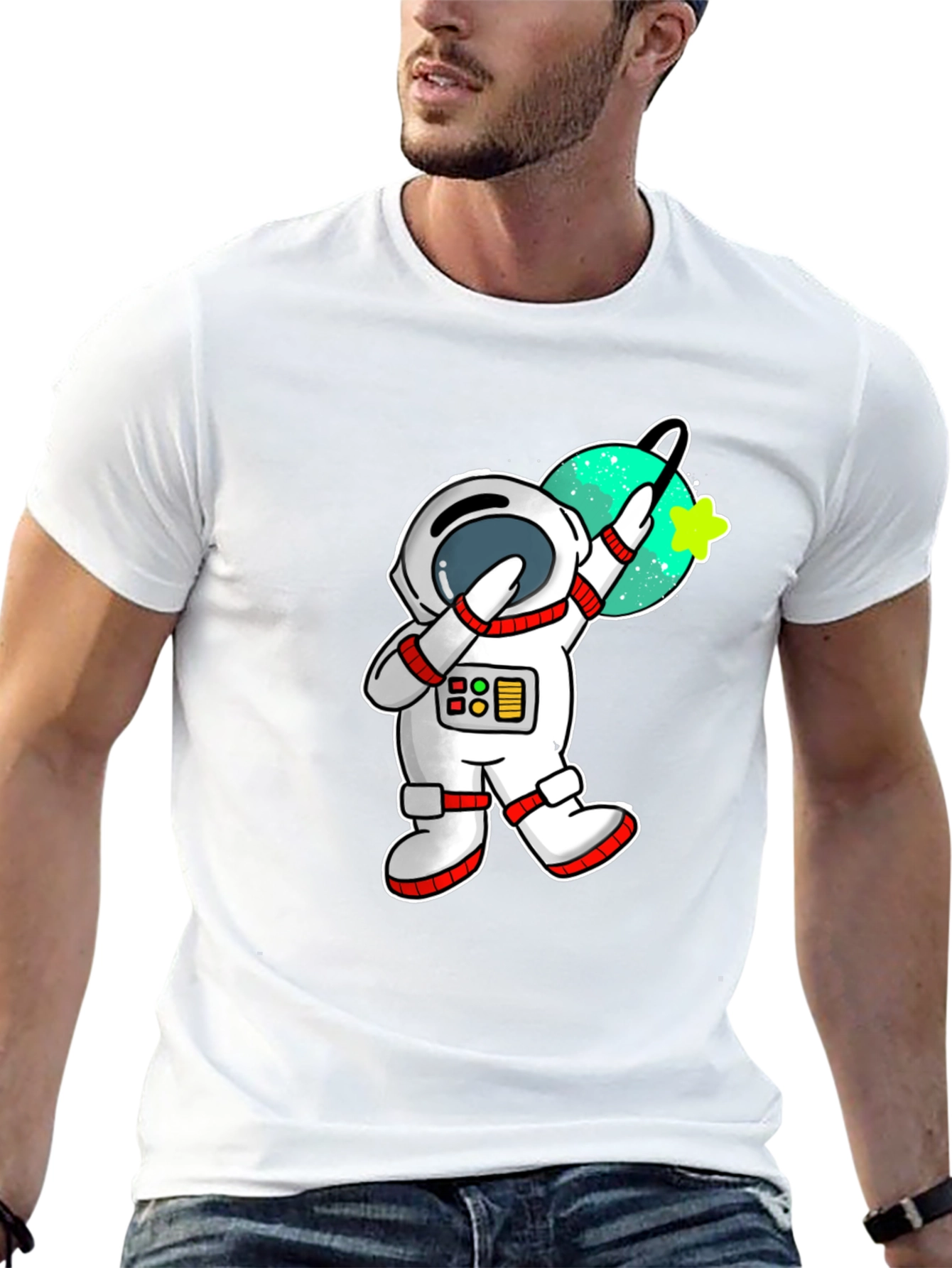 Black Astronaut Dab T-Shirt - Space Fun! view 13