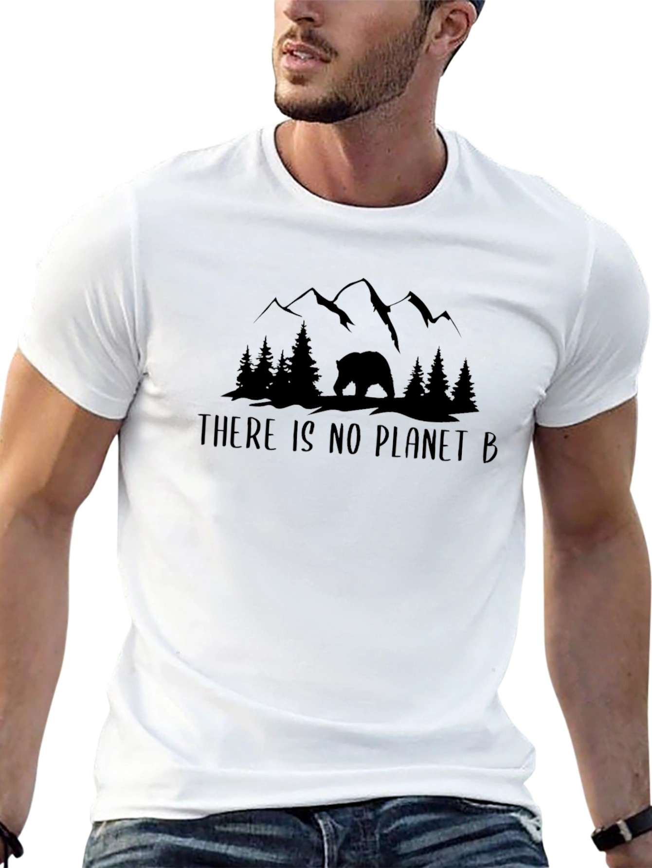 Black There Is No Planet B Graphic Tee view 13