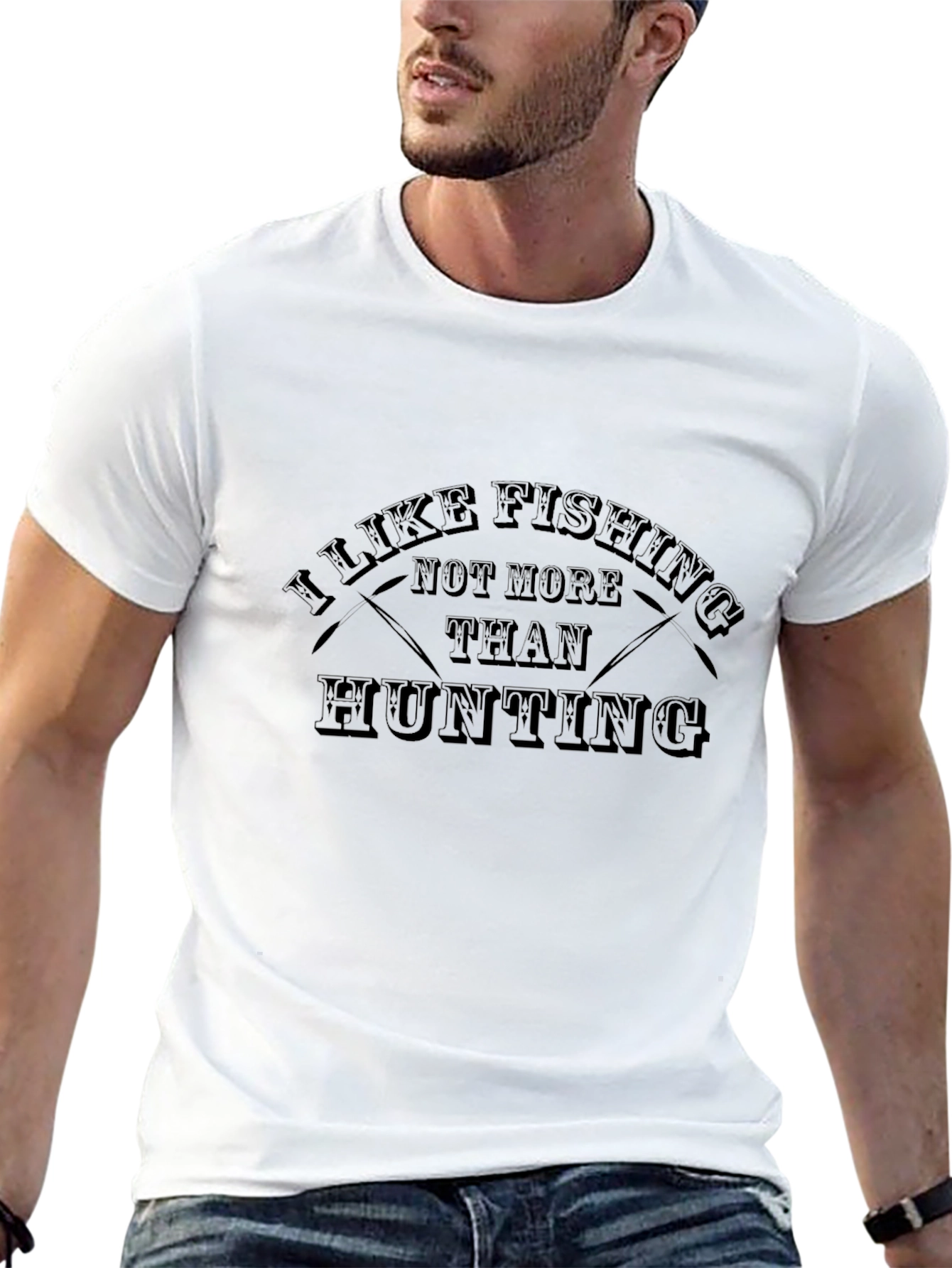 Black Fishing & Hunting Graphic T-Shirt view 13