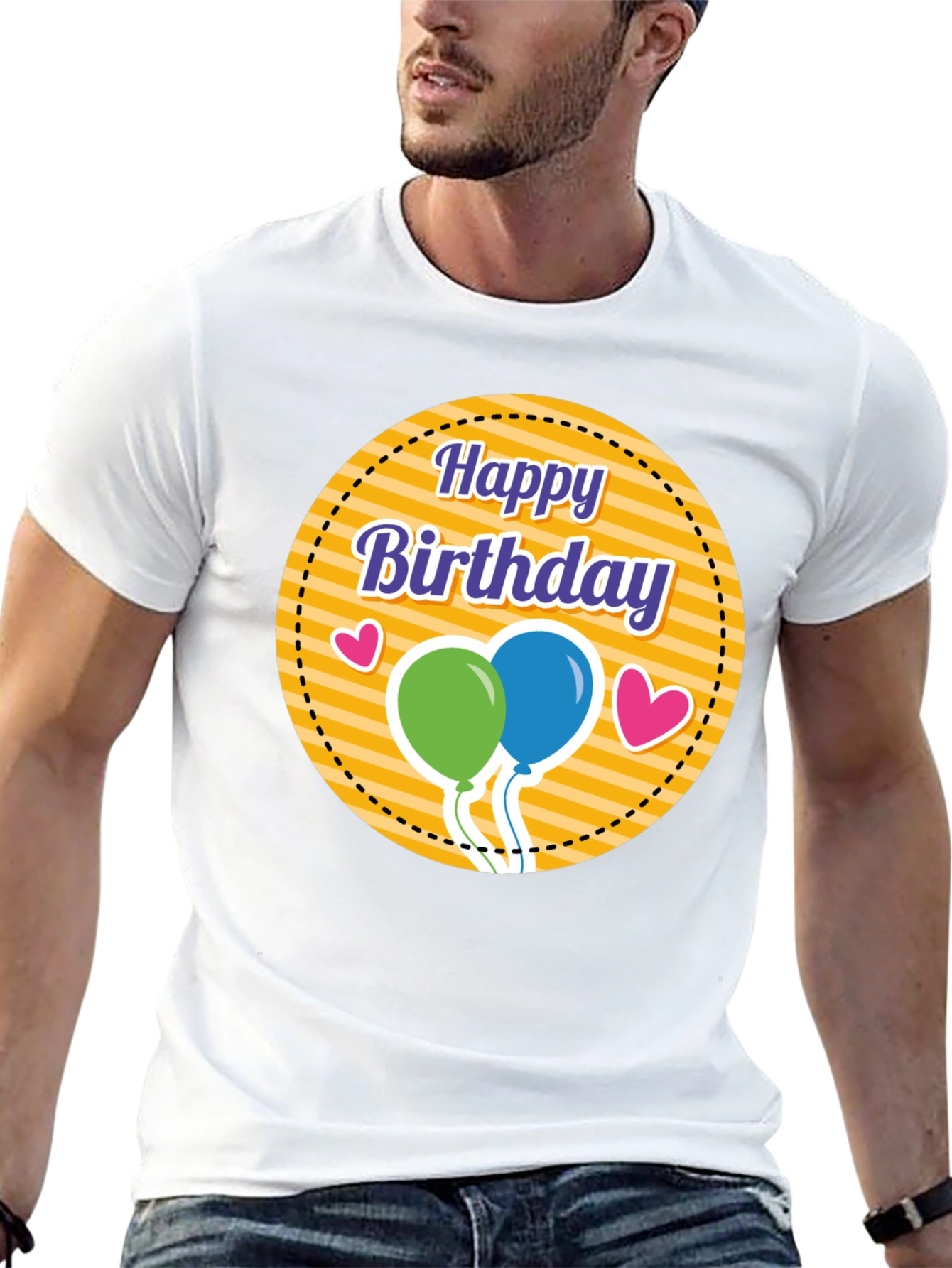Black Happy Birthday Graphic Tee - Black T-Shirt view 13