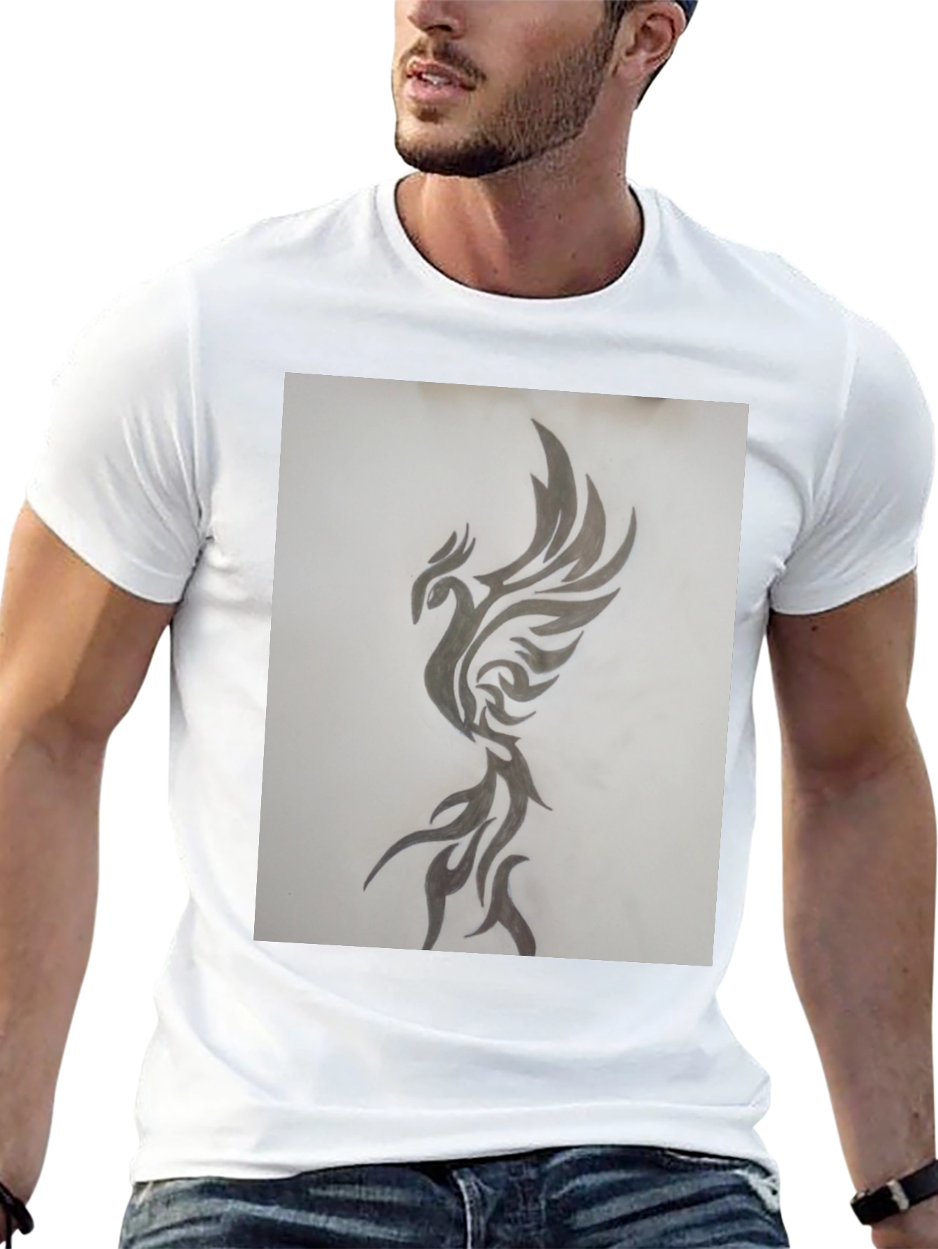 Black Phoenix Graphic Black T-Shirt view 13
