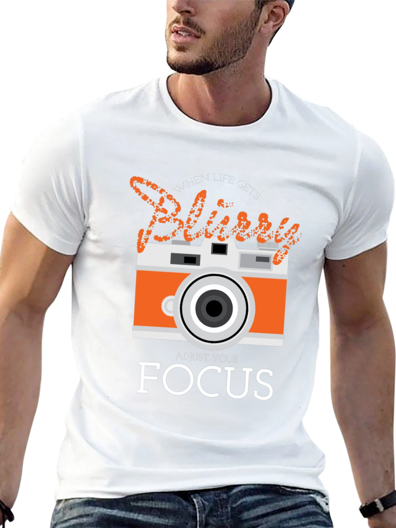 Black Adjust Your Focus Graphic Tee view 13