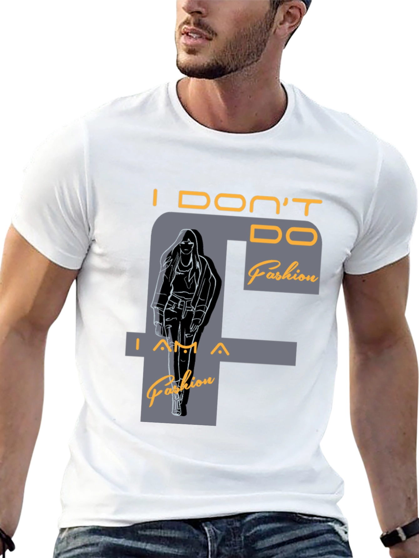 Black I DON'T DO Fashion T-Shirt view 13