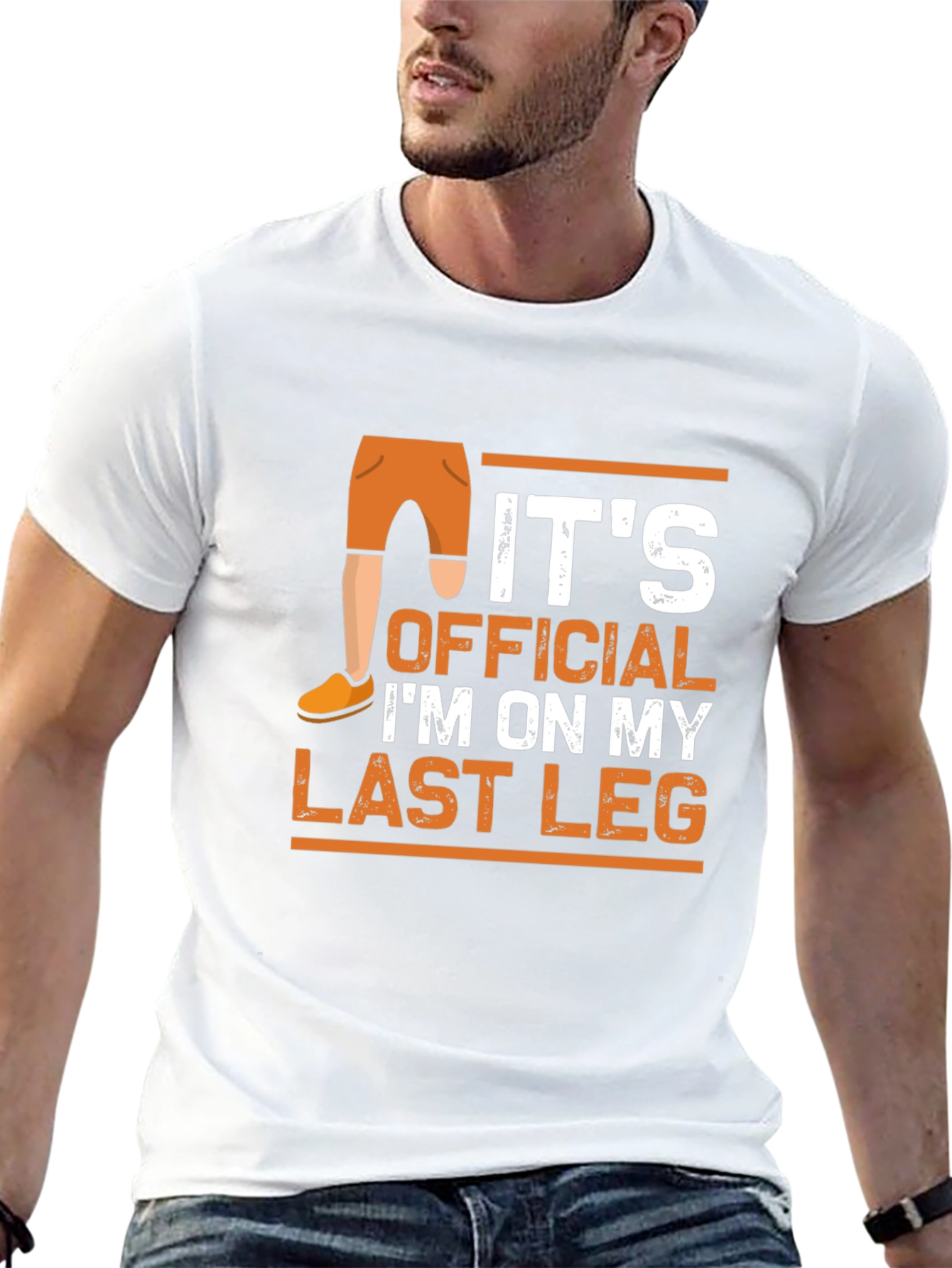 Black Funny Last Leg T-Shirt view 13