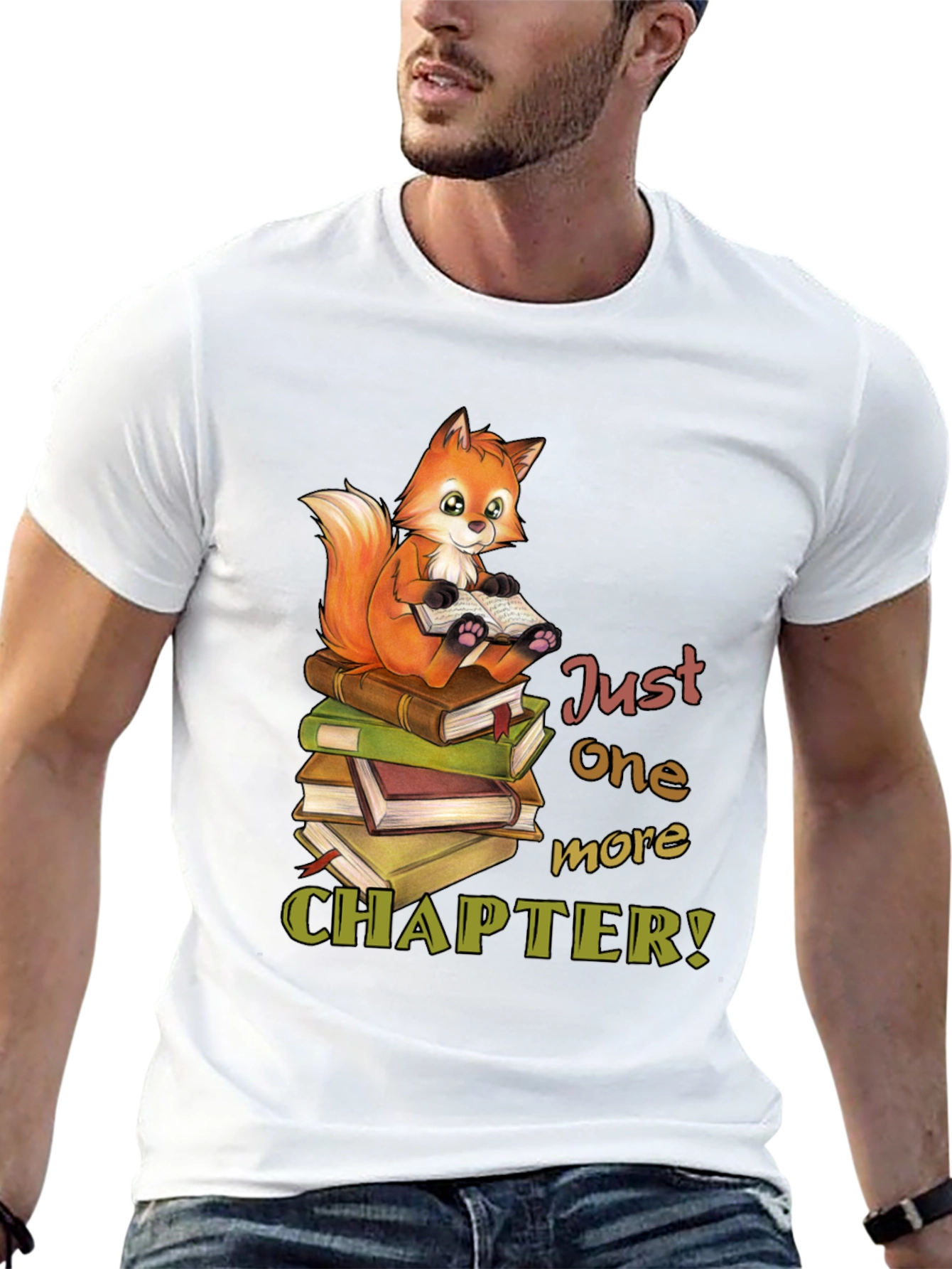 Black Bookworm Fox T-Shirt - Just One More Chapter view 13