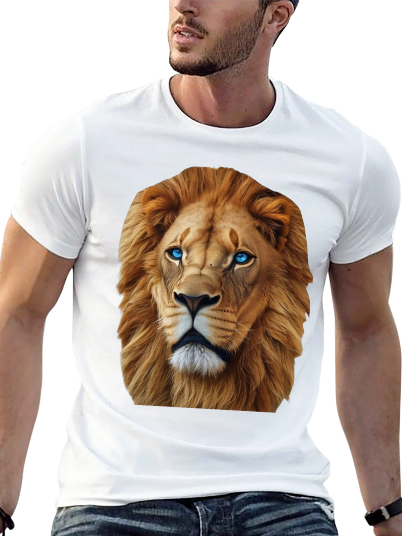 Black Lion Graphic Tee - Bold Animal Print view 13