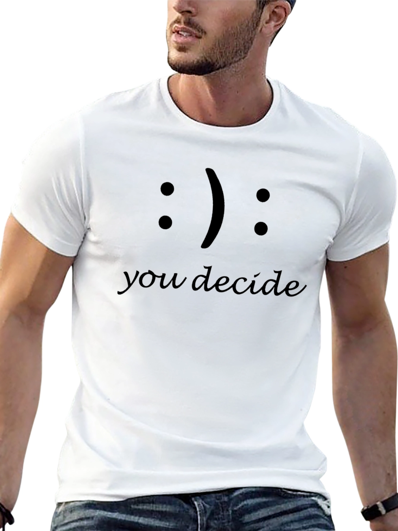 Black You Decide T-Shirt: Black Graphic Tee view 13
