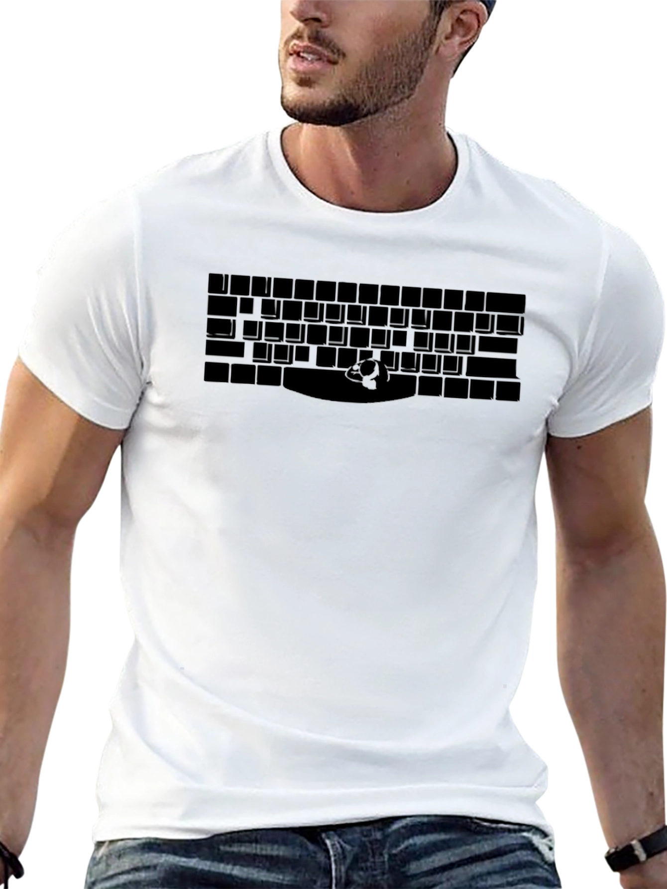 Black Keyboard Enthusiast Graphic Tee - Black view 13