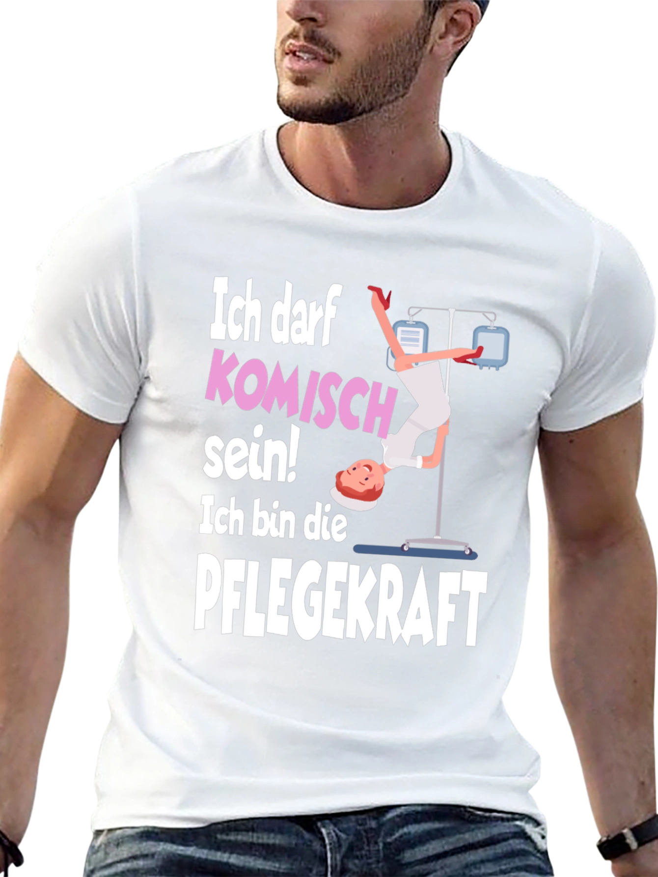 Black Funny Nurse T-Shirt - Ich Darf Komisch Sein! view 13