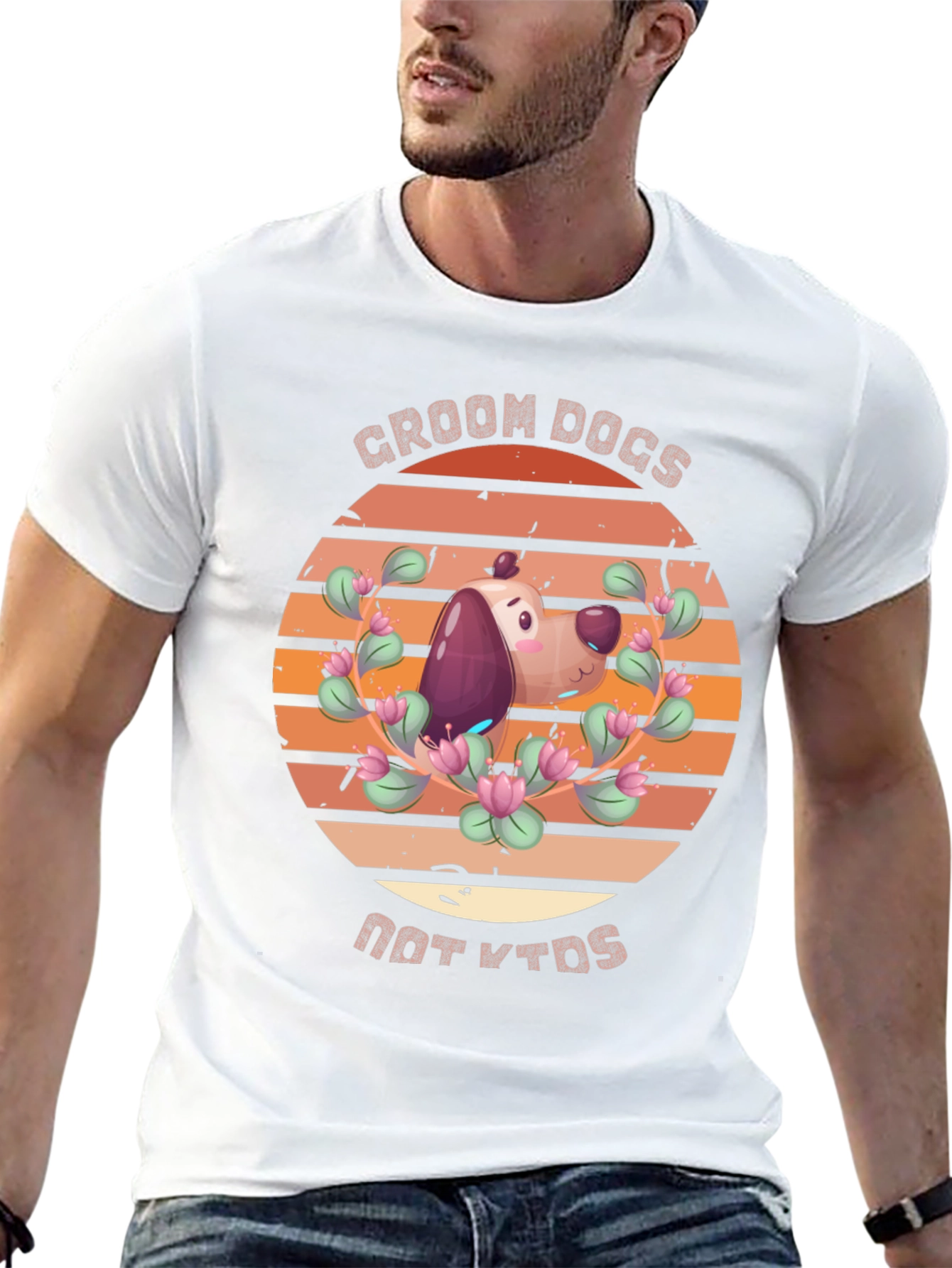 Black Groom Dogs Not Kids T-Shirt view 13