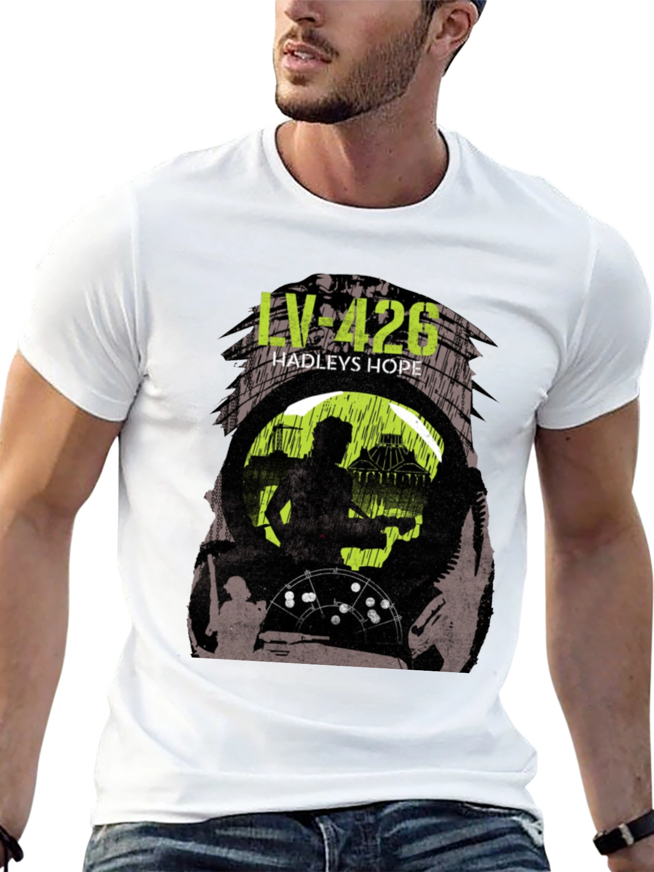 Black LV-426 Hadley's Hope Graphic T-Shirt view 13