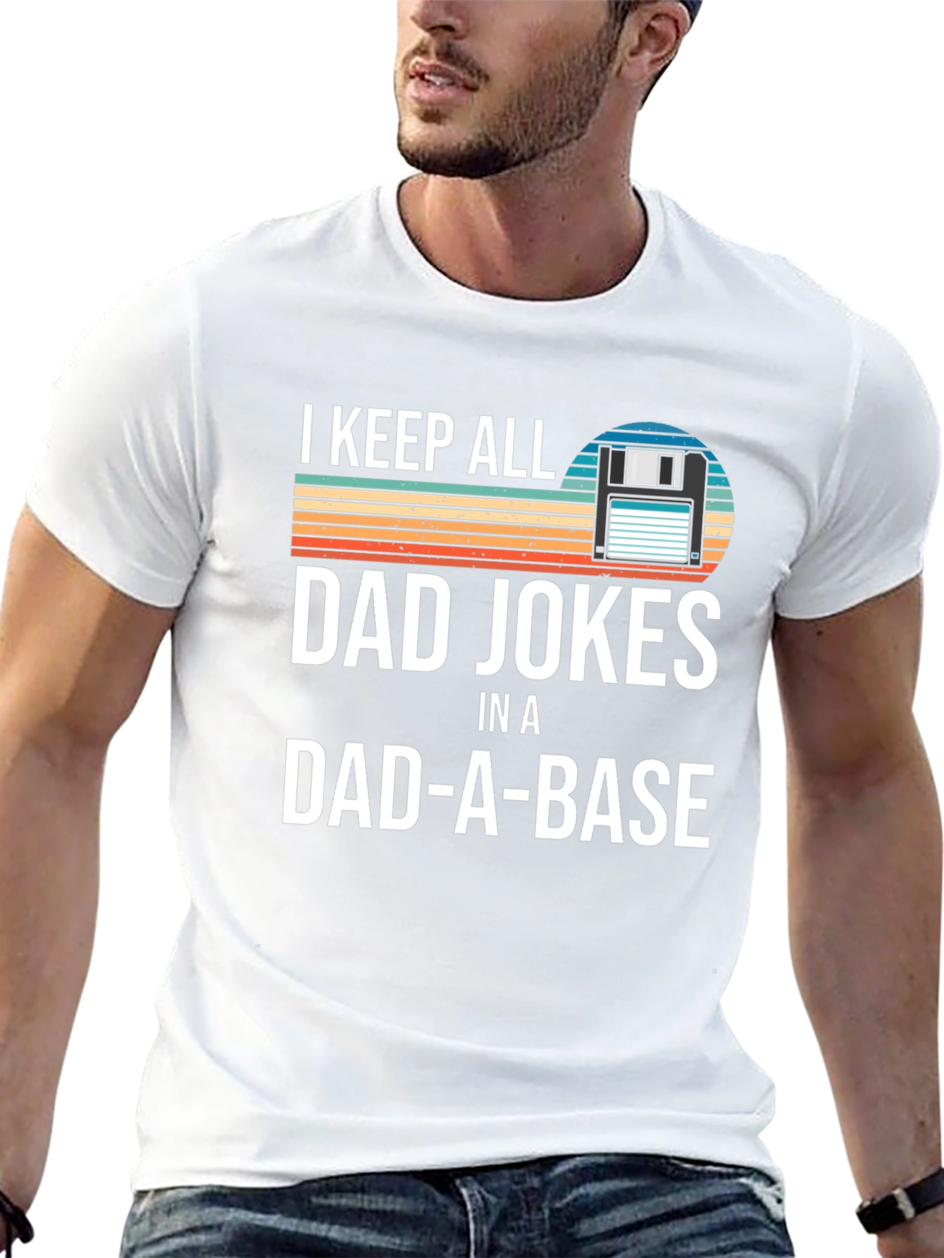 Black Dad Jokes T-Shirt - Dad-A-Base Pun Shirt view 13