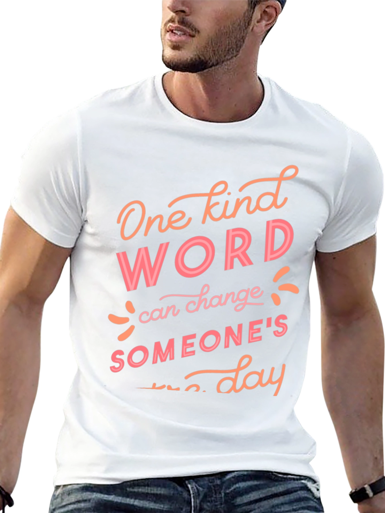 Black Kind Word T-Shirt - Spread Positivity Daily! view 13