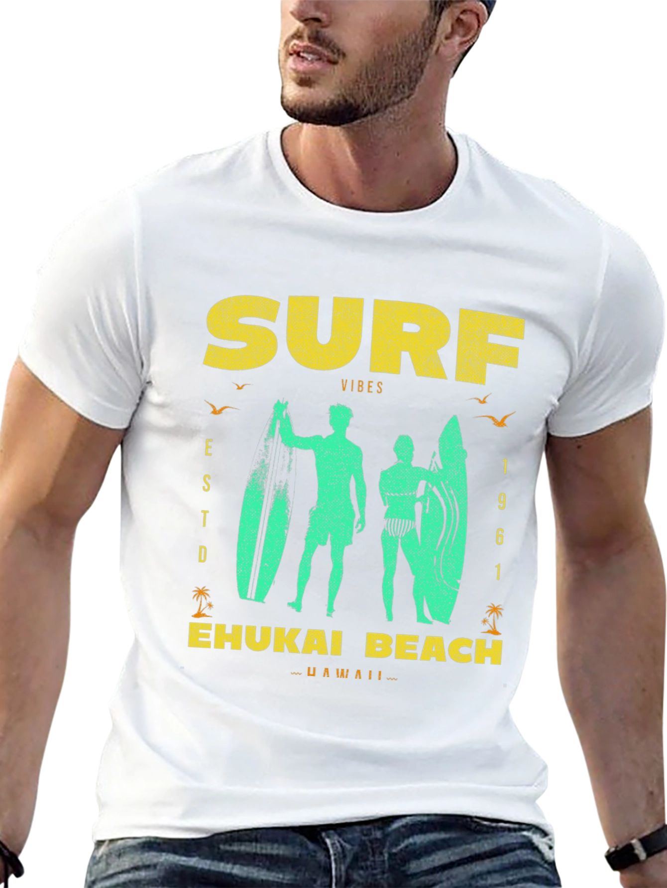Black Surf Vibes T-Shirt | Ehukai Beach Hawaii view 13