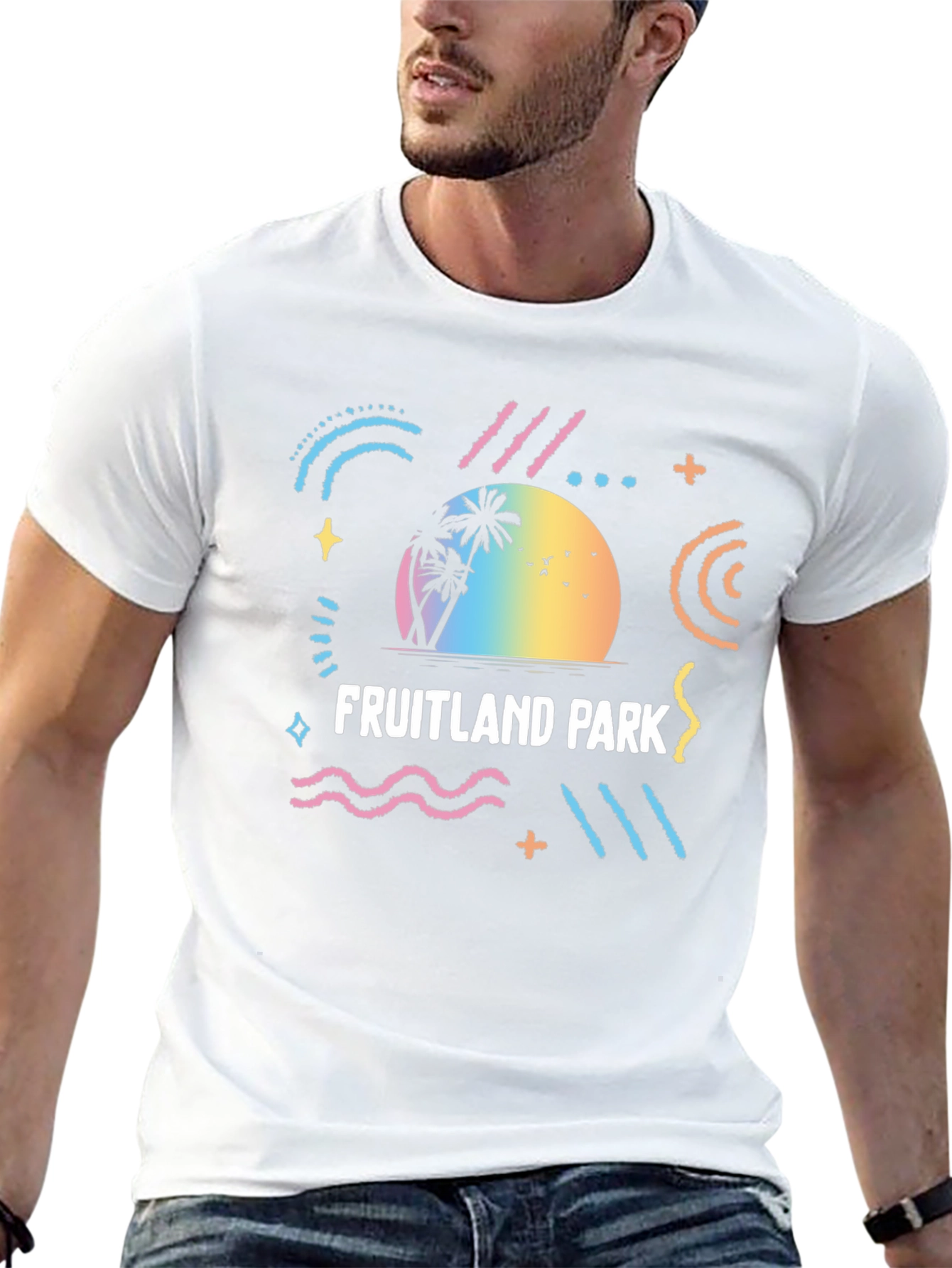 Black Fruitland Park Retro Graphic T-Shirt view 13
