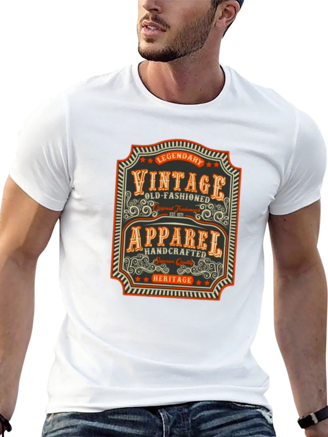 Black Vintage Apparel T-Shirt: Legendary Handcrafted Design view 13