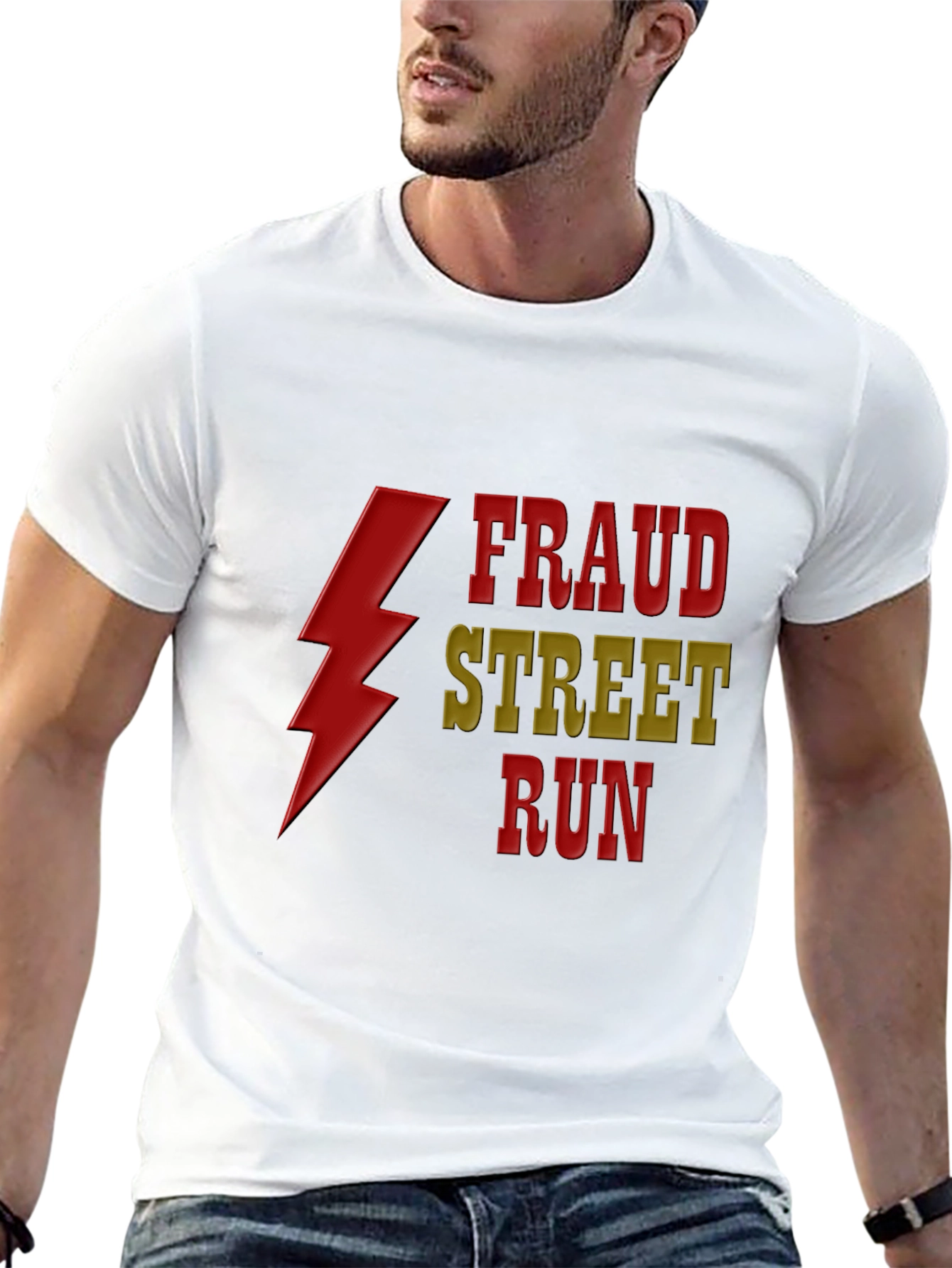 Black Fraud Street Run Graphic T-Shirt view 13