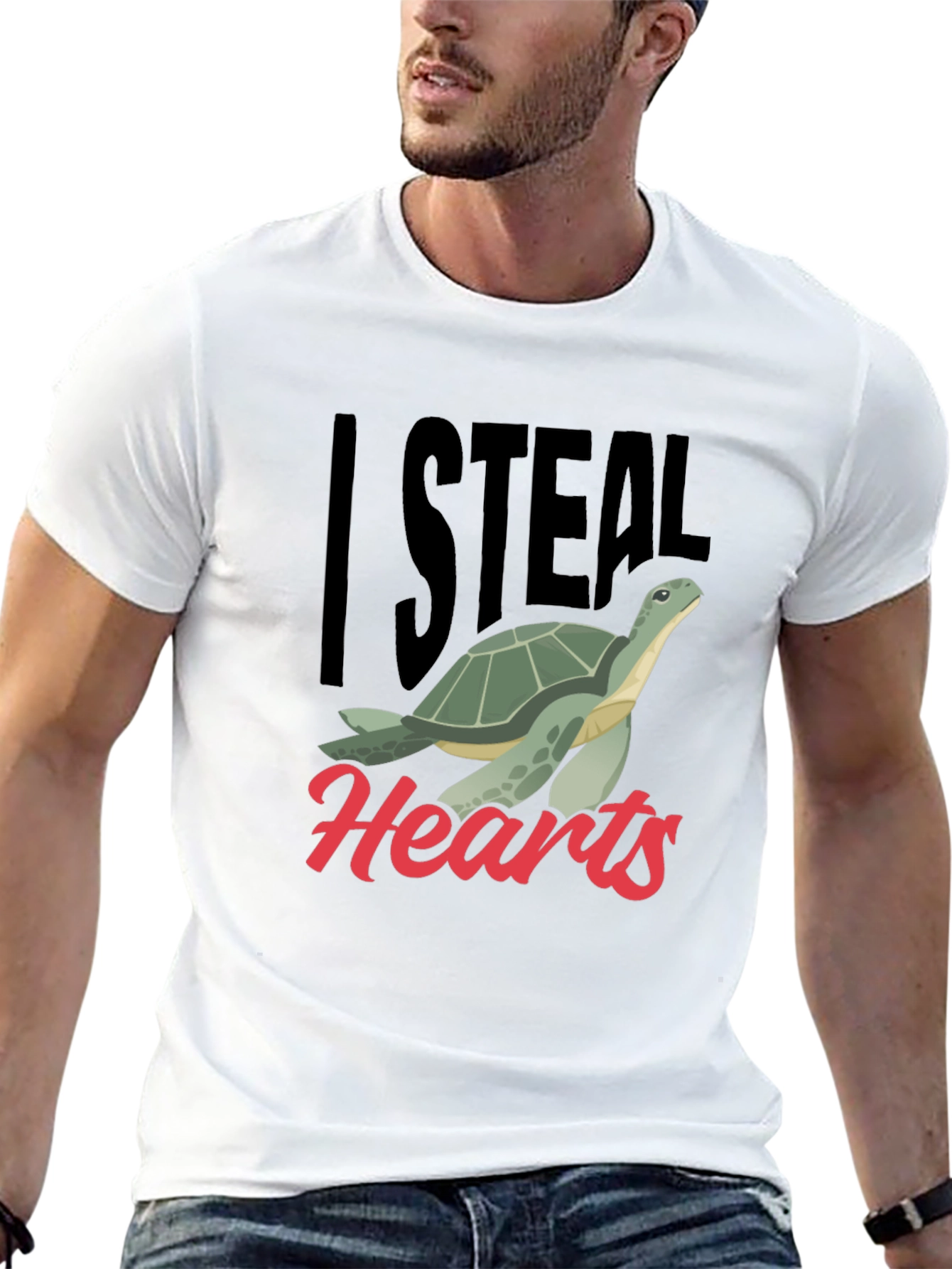 Black I Steal Hearts Turtle T-Shirt view 13