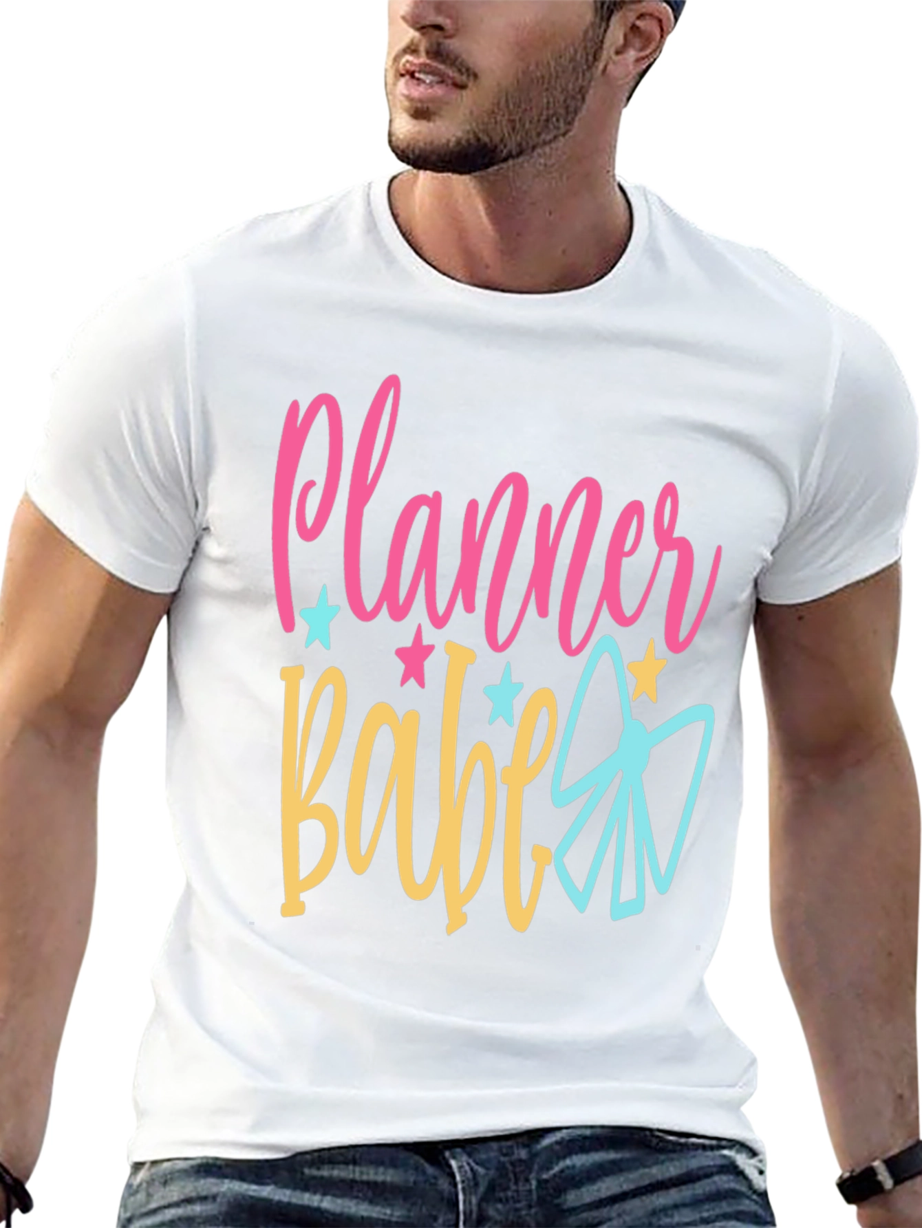 Black Planner Babe Graphic Tee - Cute and Stylish view 13
