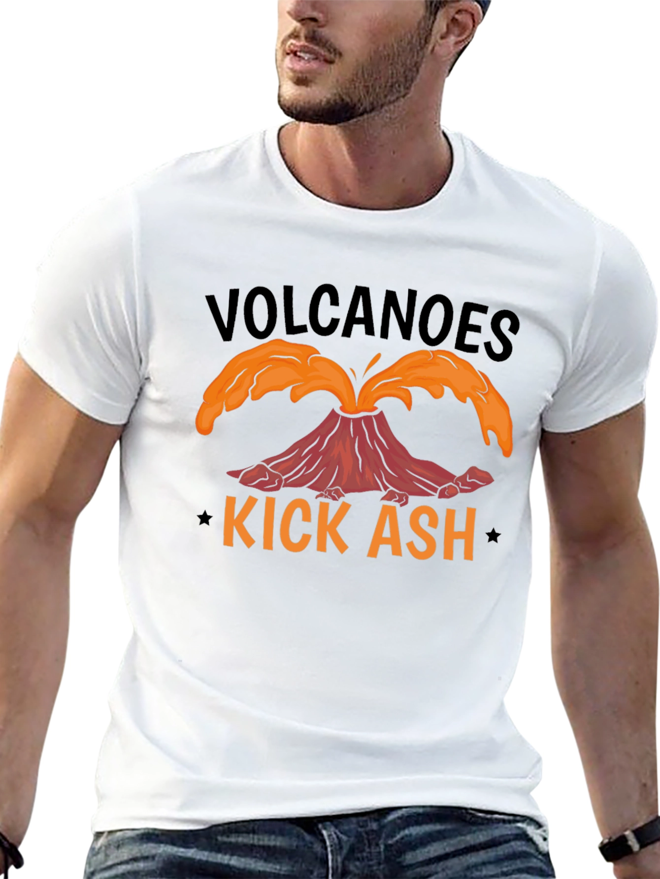 Black Volcanoes Kick Ash T-Shirt - Black view 13