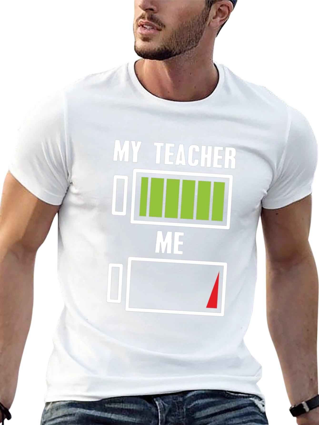Black My Teacher/Me Energy Level Graphic Tee view 13