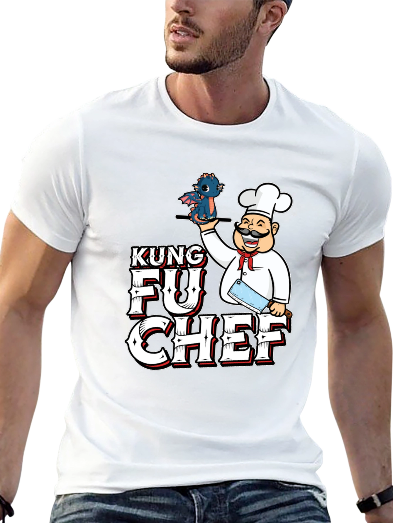 Black Kung Fu Chef Graphic T-Shirt view 13