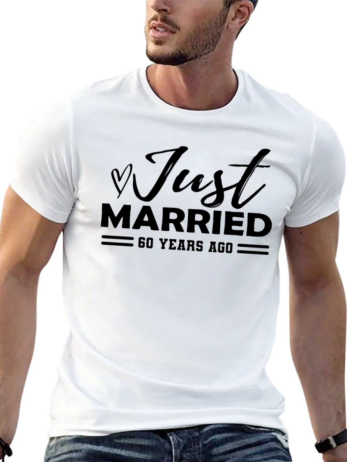 Black Just Married 60 Years Ago T-Shirt view 13