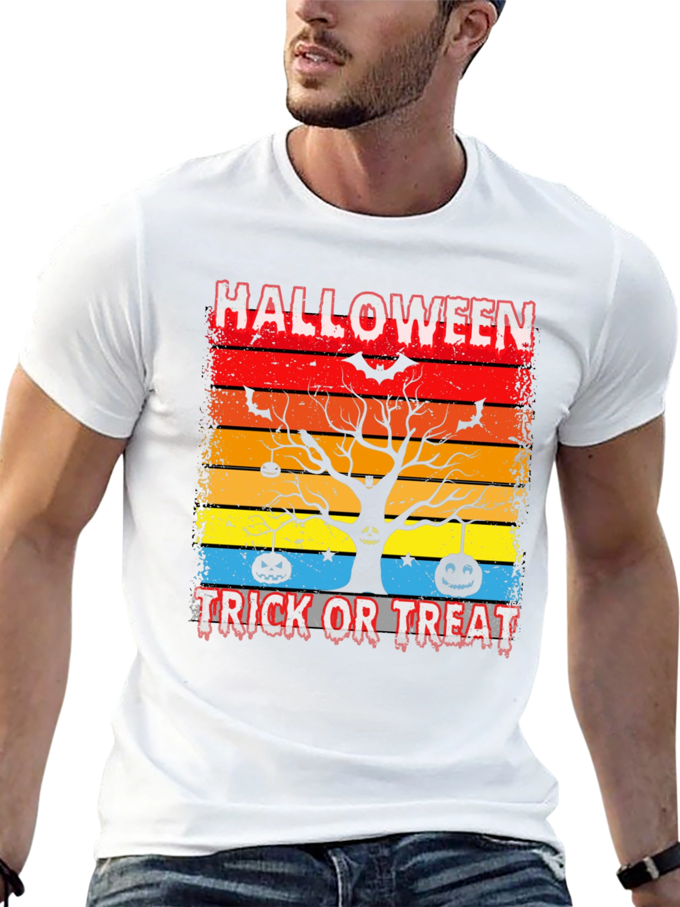 Black Halloween Trick or Treat T-Shirt view 13