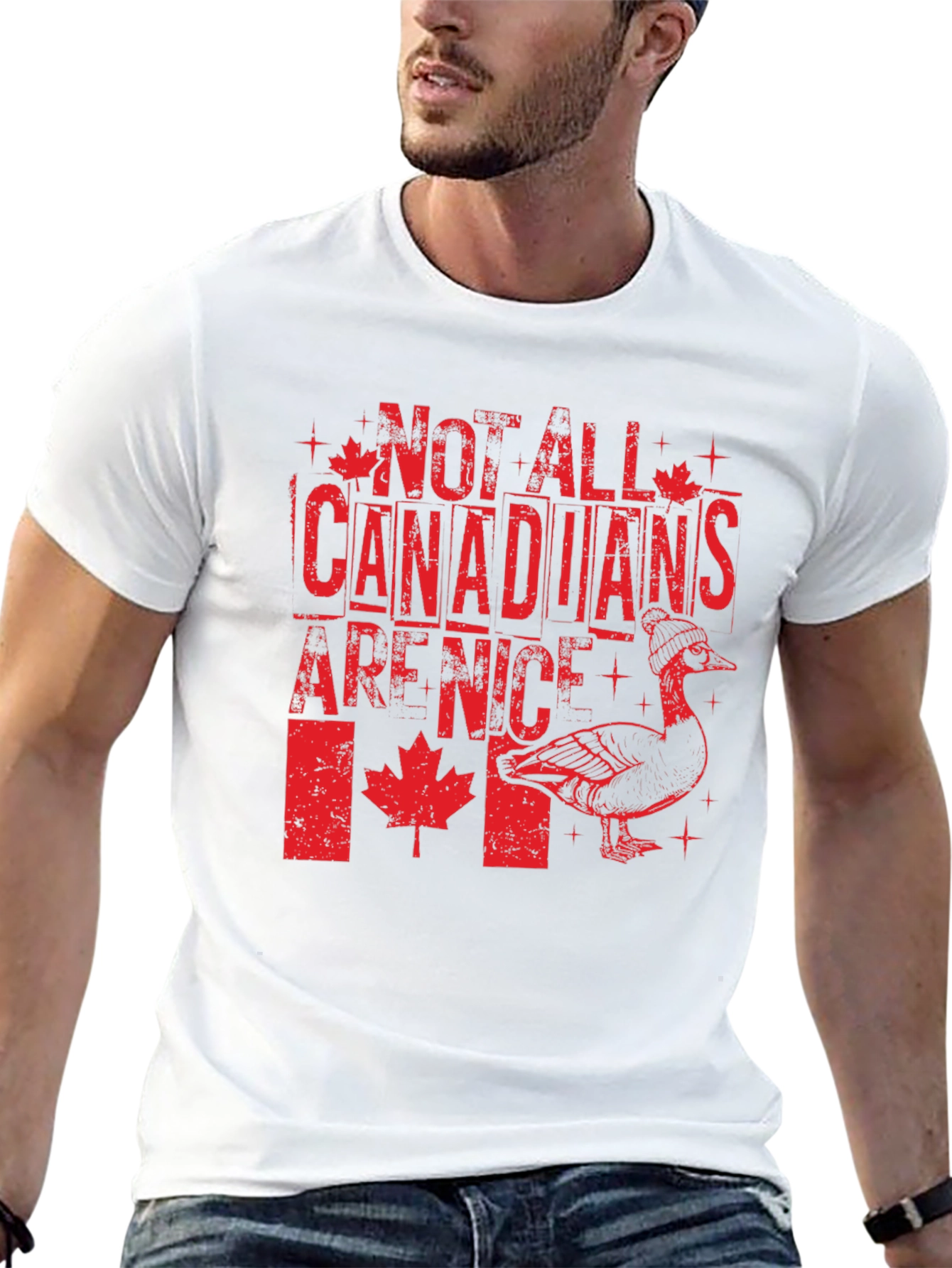 Black Funny Not All Canadians Are Nice T-Shirt view 13