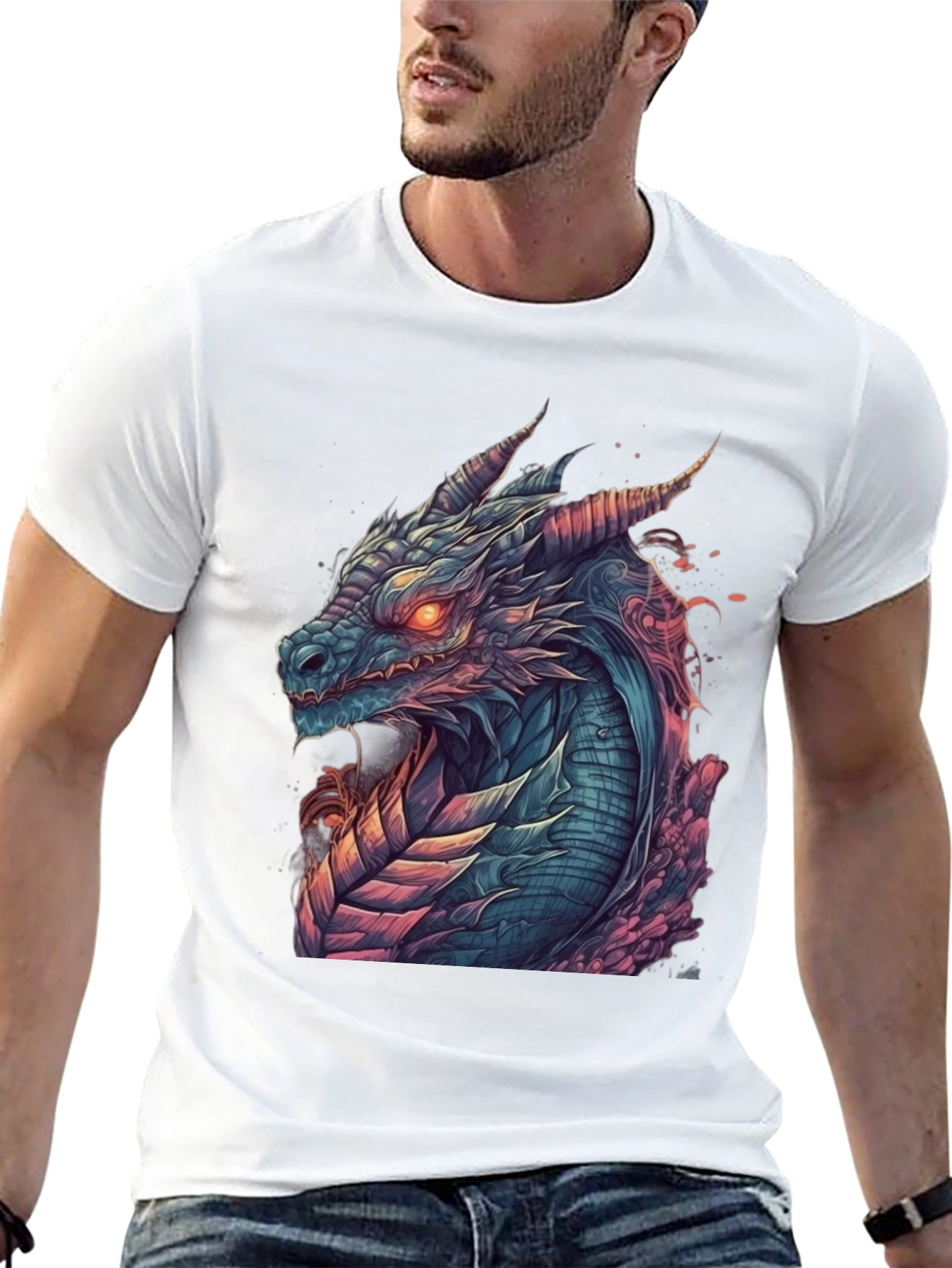 Black Dragon Graphic Tee - Men's Black T-Shirt view 13