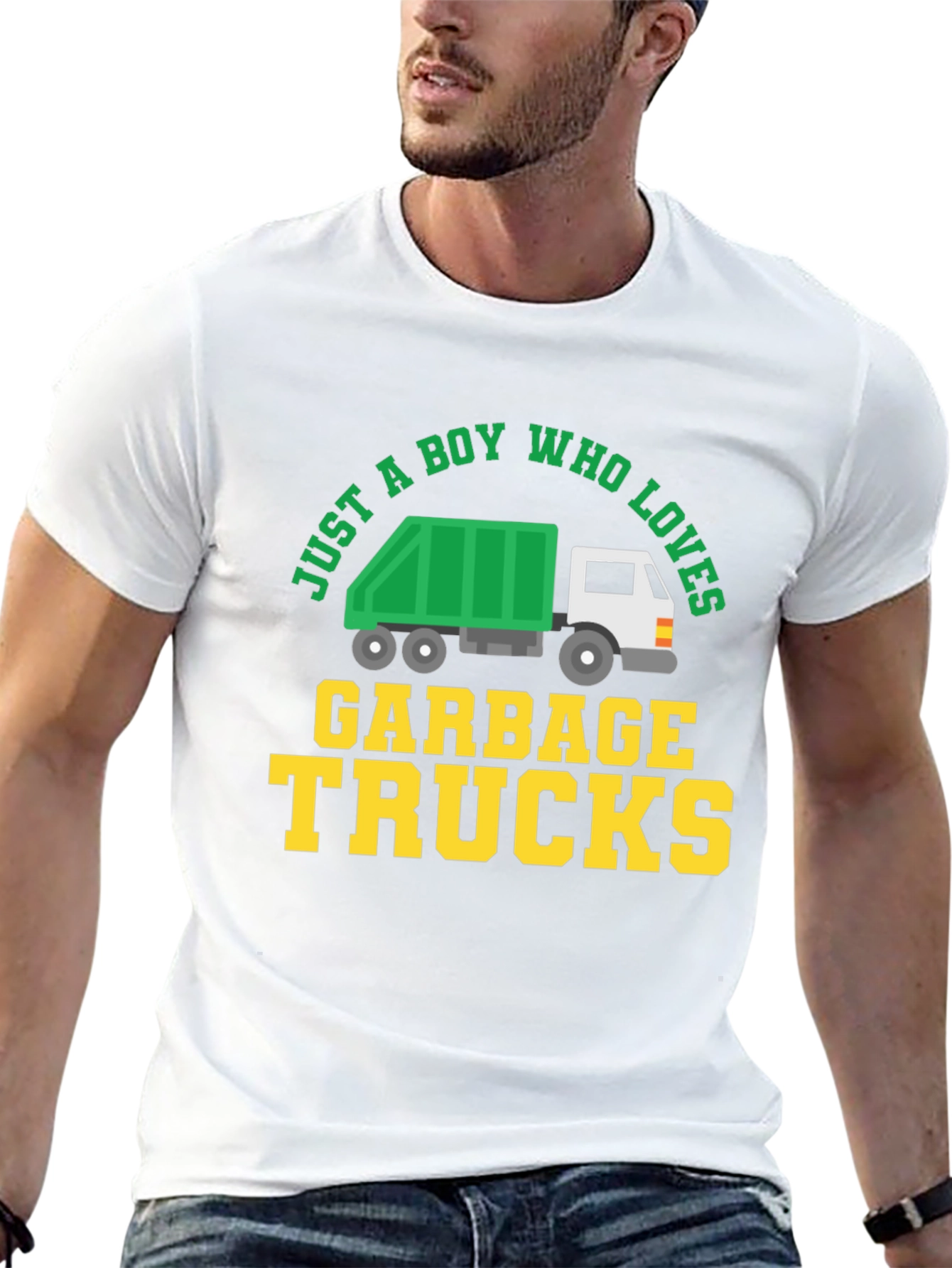 Boy Who Loves Garbage Trucks Graphic Tee - 13