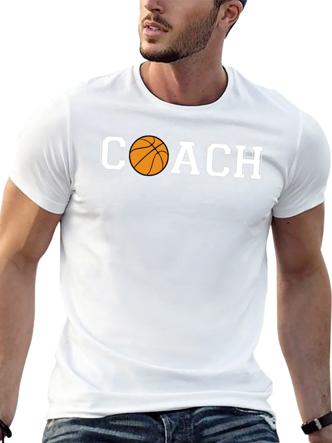 Black Coach Basketball Graphic T-Shirt view 13