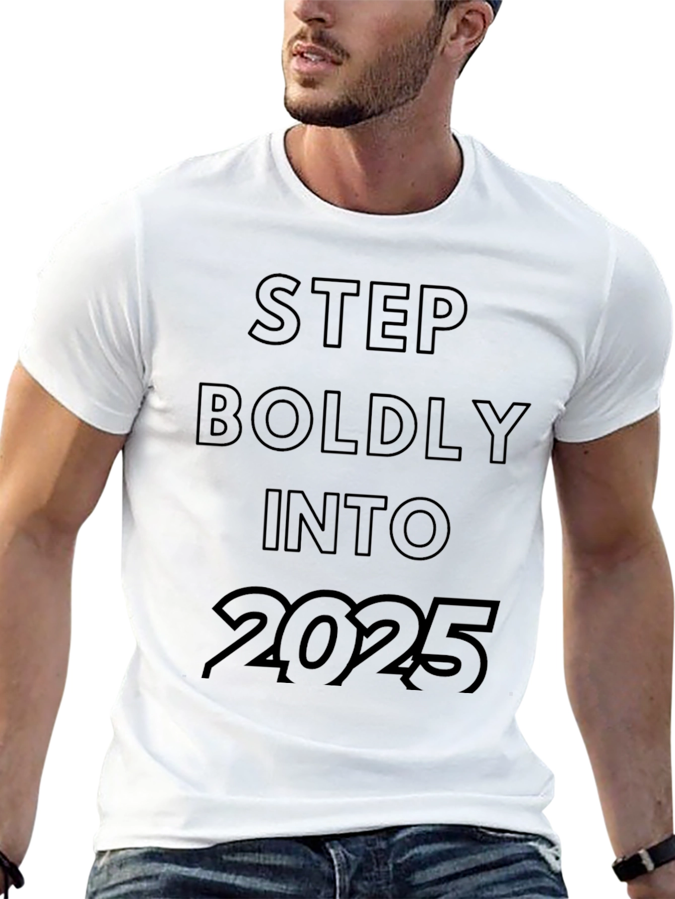 Black Step Boldly Into 2025 Black Tee view 13