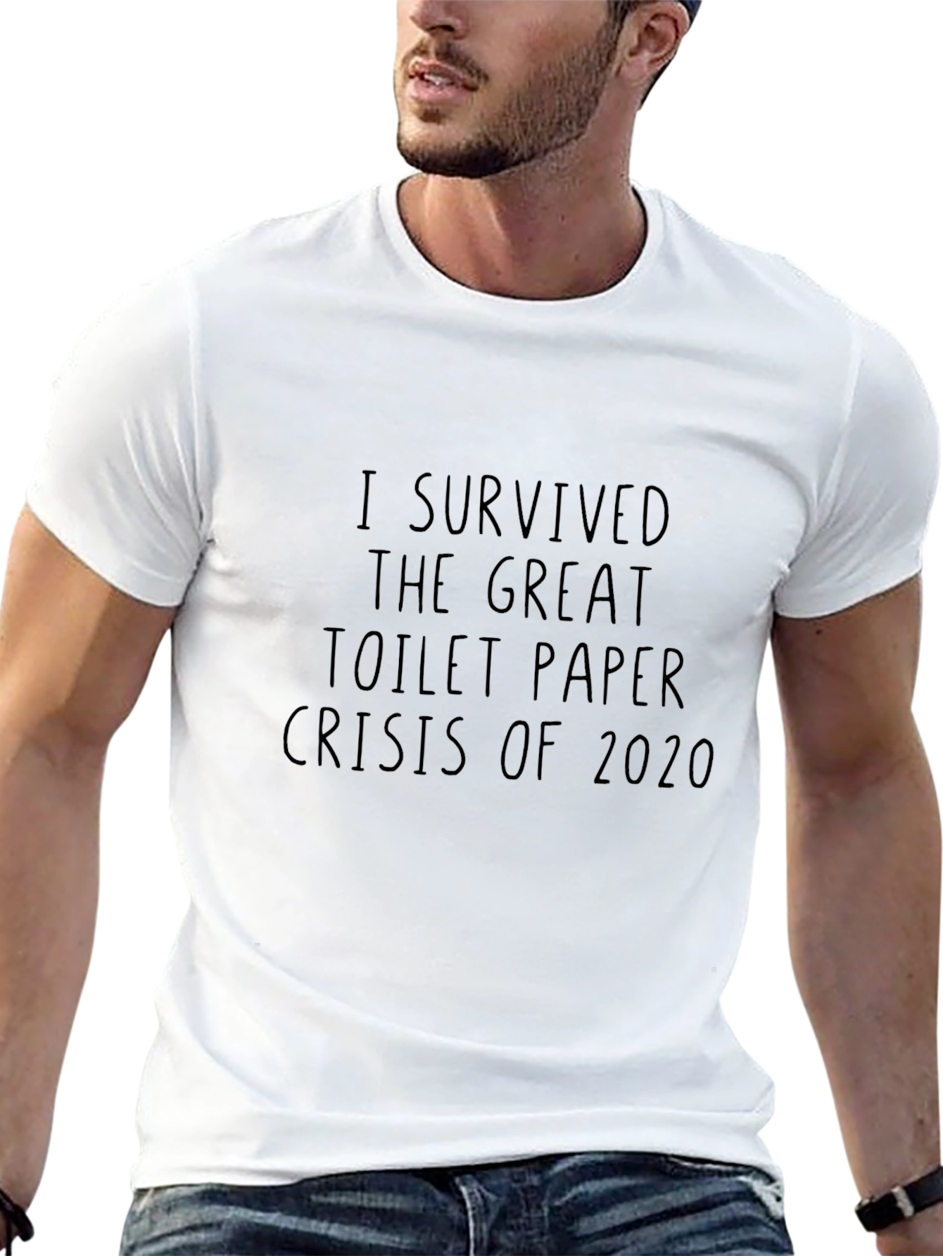 Black I Survived The Great Toilet Paper Crisis 2020 Black T-Shirt view 13