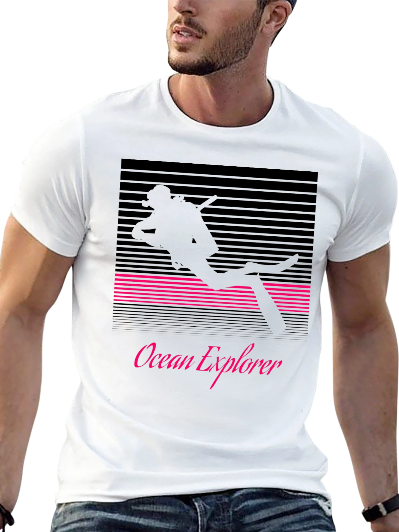 Black Ocean Explorer Scuba Diving T-Shirt view 13