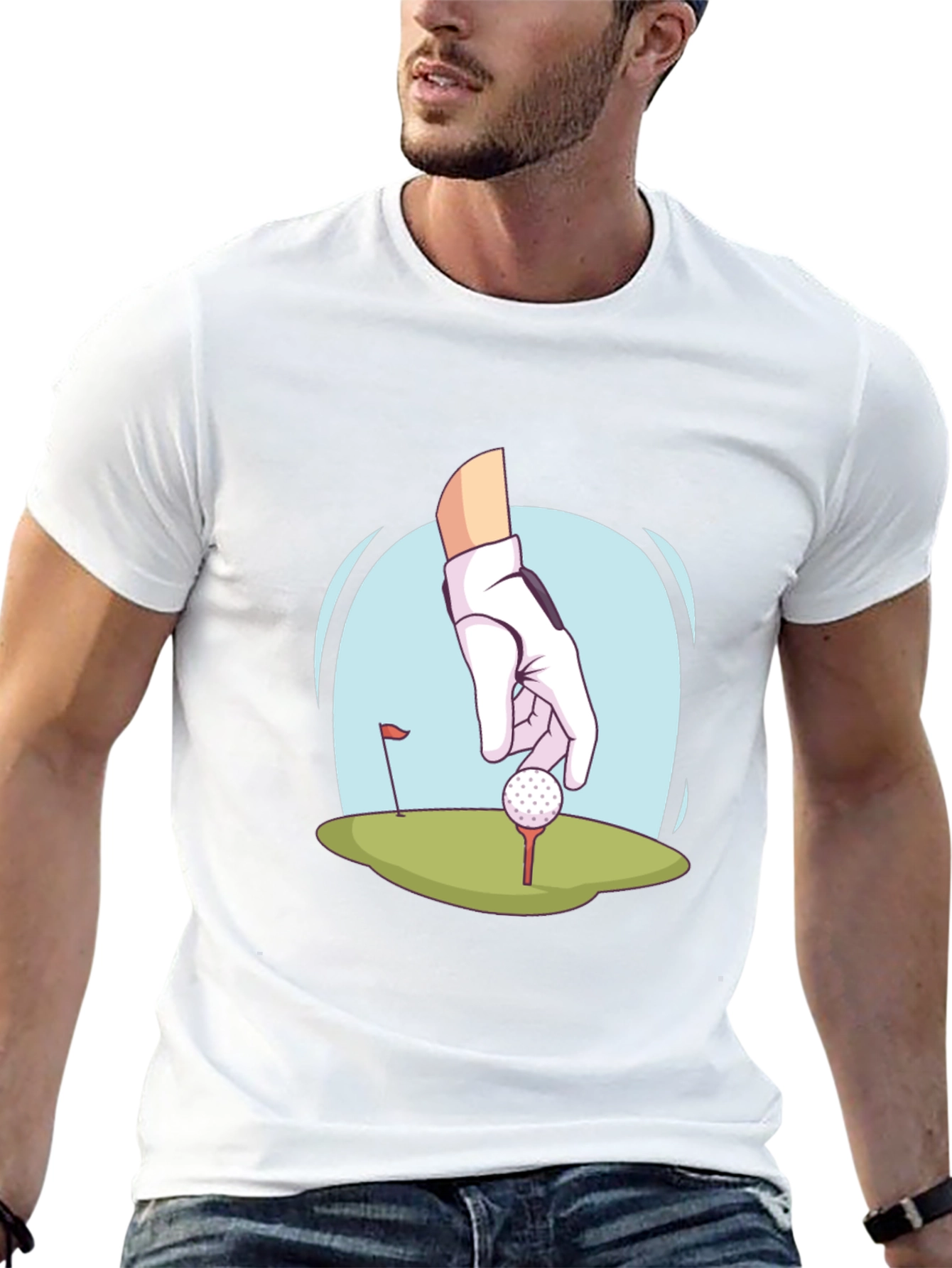 Black Golf Hand T-Shirt - Stylish Tee for Golf Lovers view 13